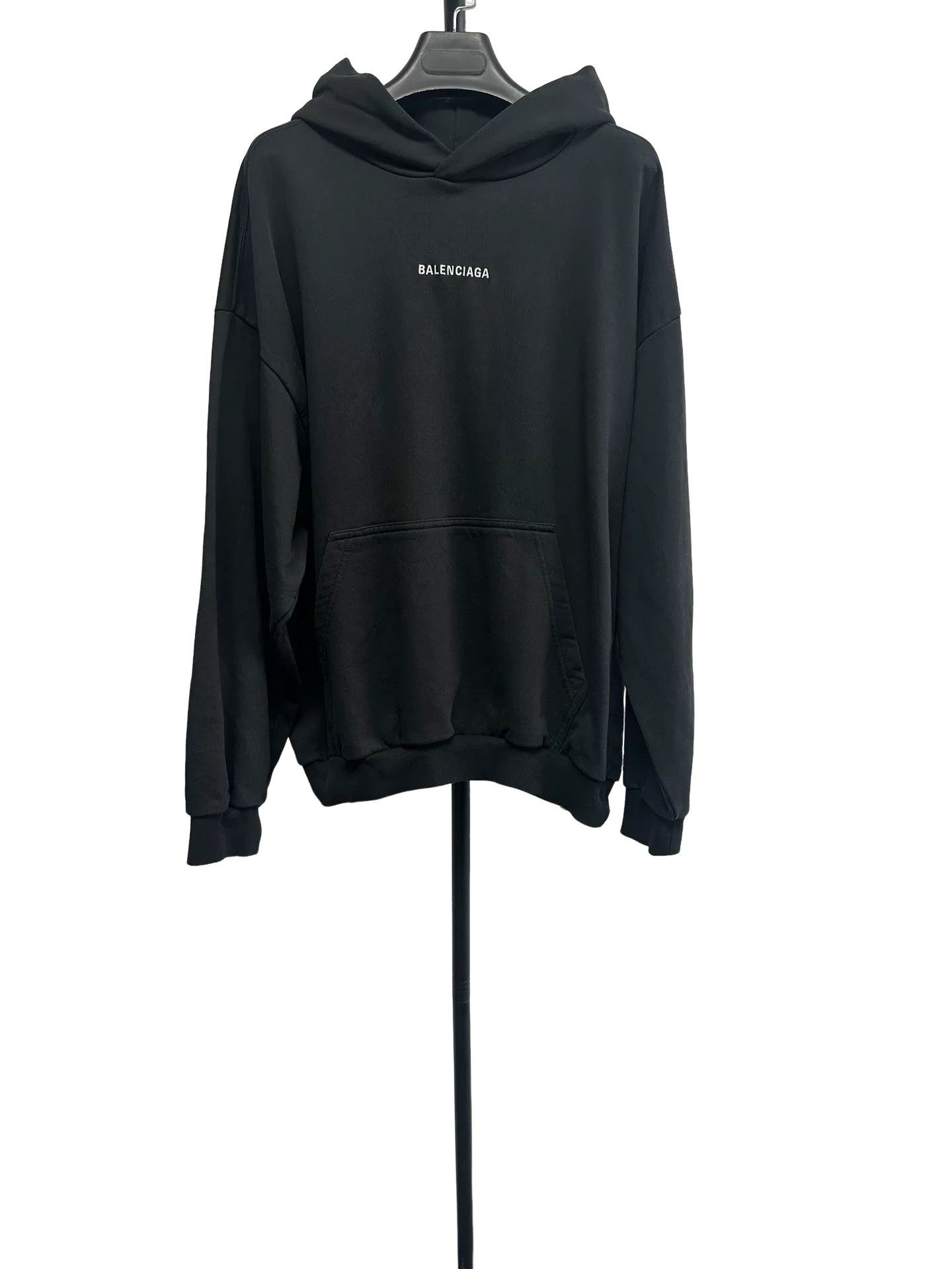 Balenciaga Balenciaga Back Logo Print Hoodie Size M Size US M / EU 48-50 / 2 - 1 Thumbnail