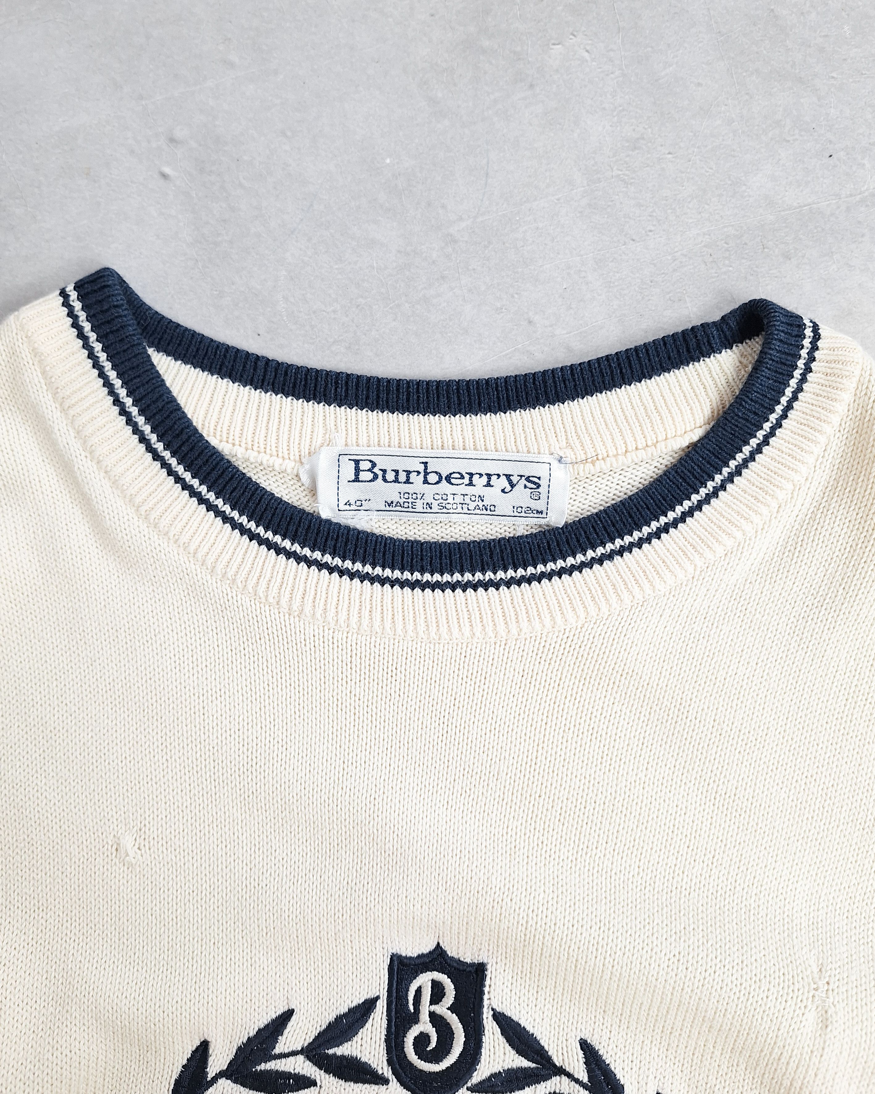 Burberry Vintage Burberry Knit Sweatshirt Size US L / EU 52-54 / 3 - 8 Thumbnail