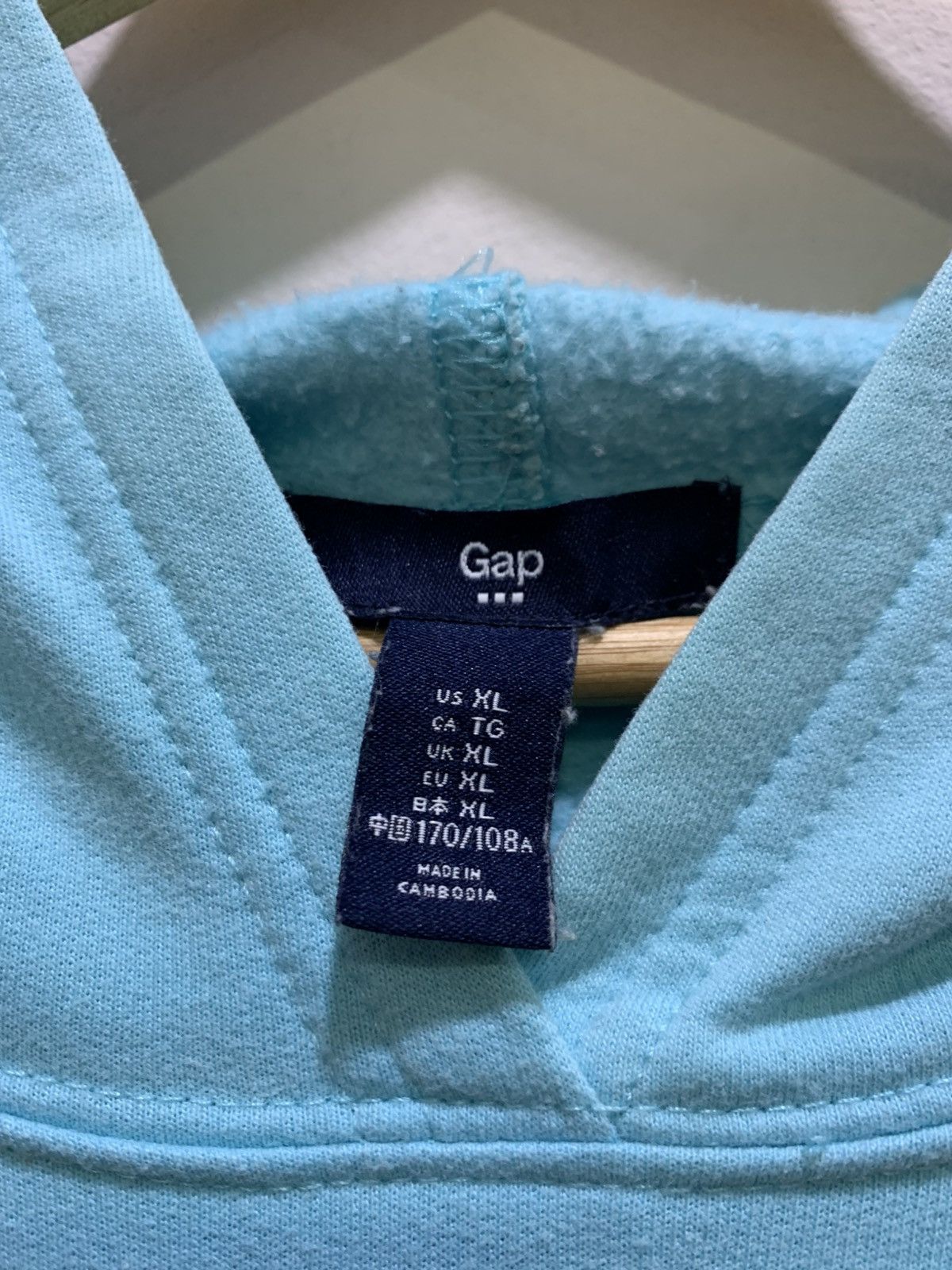 Gap Vintage GAP Hoodie Turquoise Pullover Hoodie Size US XL / EU 56 / 4 - 5 Thumbnail
