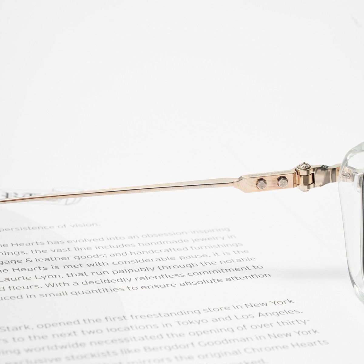 Chrome Hearts CHROME HEARTS DANGER ZONE CRYSTAL/ GOLD PLATED SUNGLASSES Size ONE SIZE - 5 Thumbnail