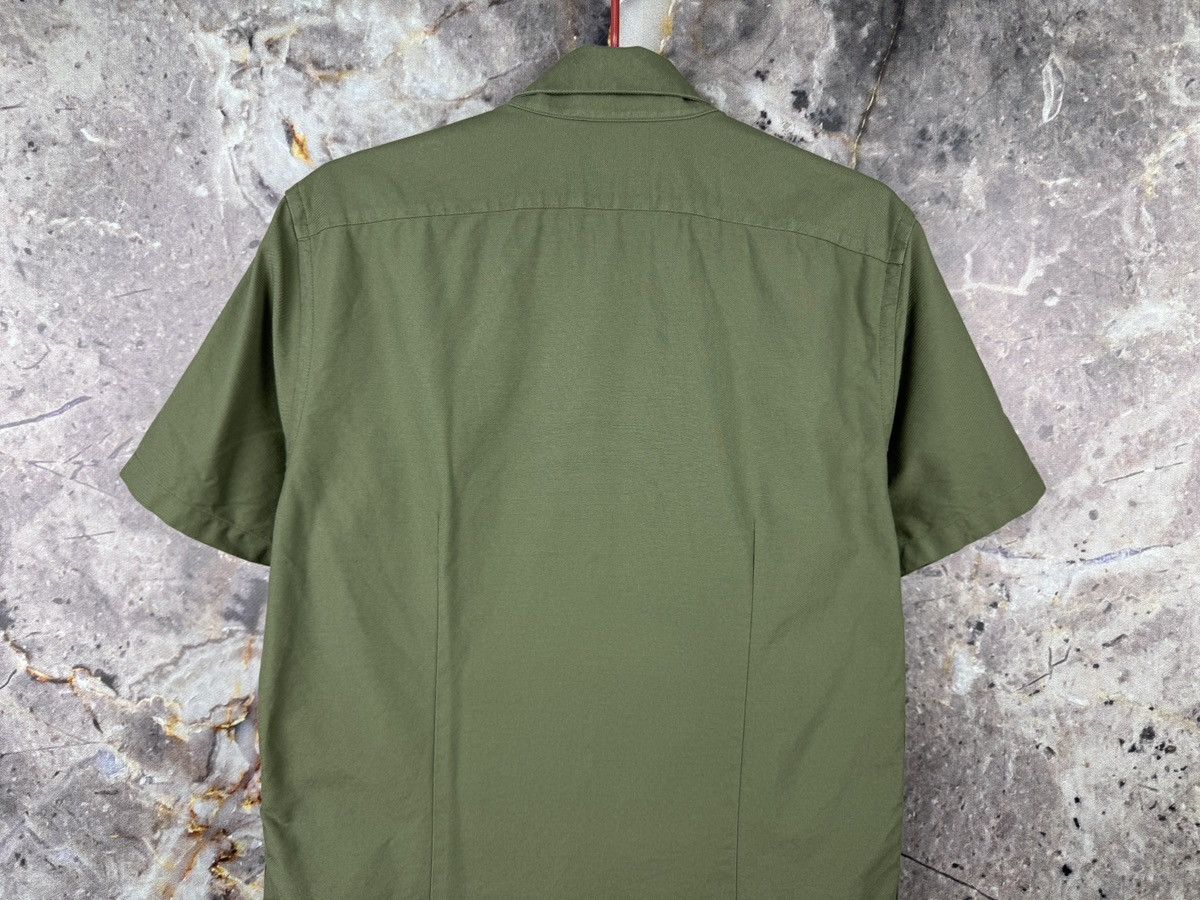 Reiss Reiss Short-Sleeve Button-Down Shirt – Olive Green Size L Size US L / EU 52-54 / 3 - 11 Thumbnail
