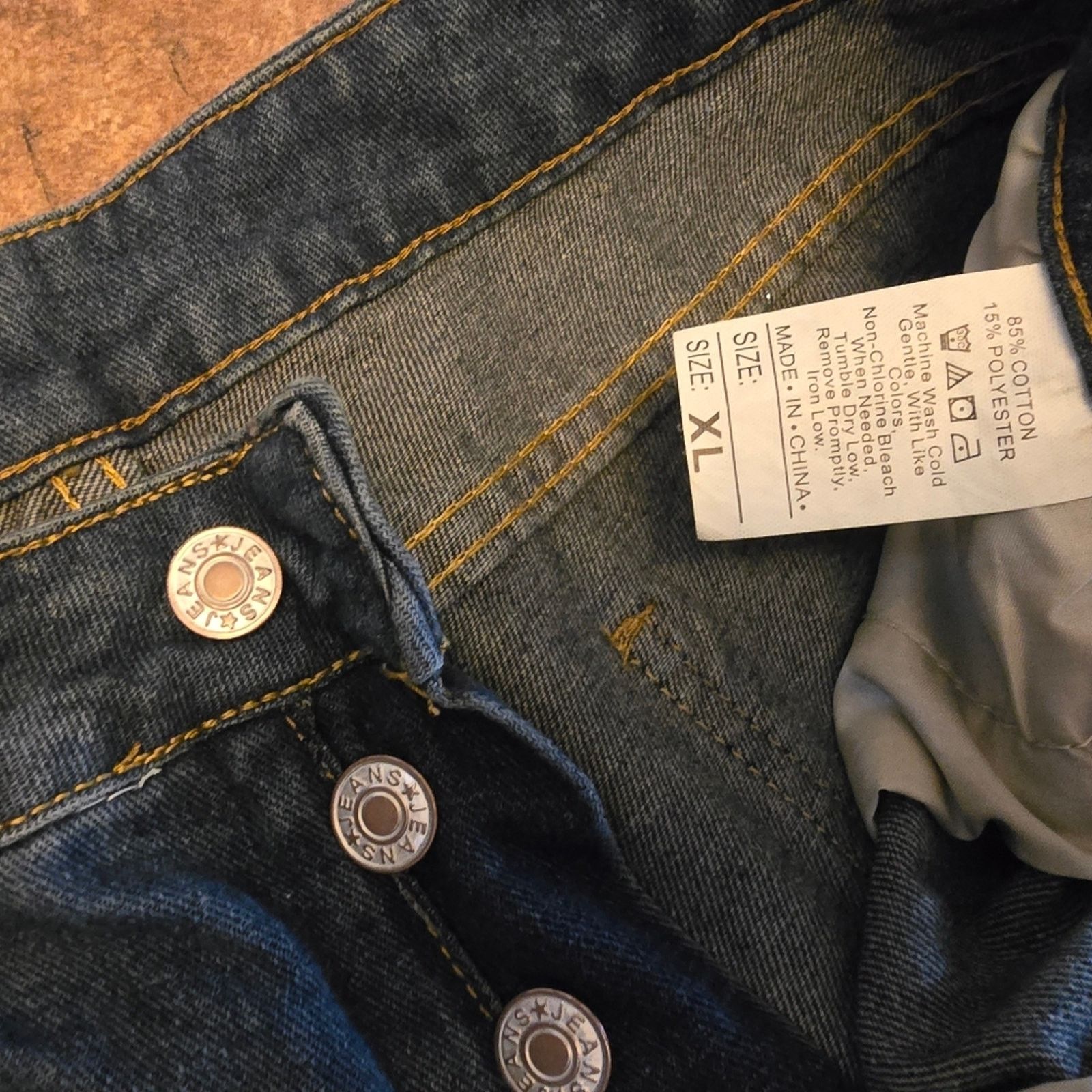 Other Dark Denim Button Detailed Straight Jean Size 32" / US 10 / IT 46 - 3 Thumbnail