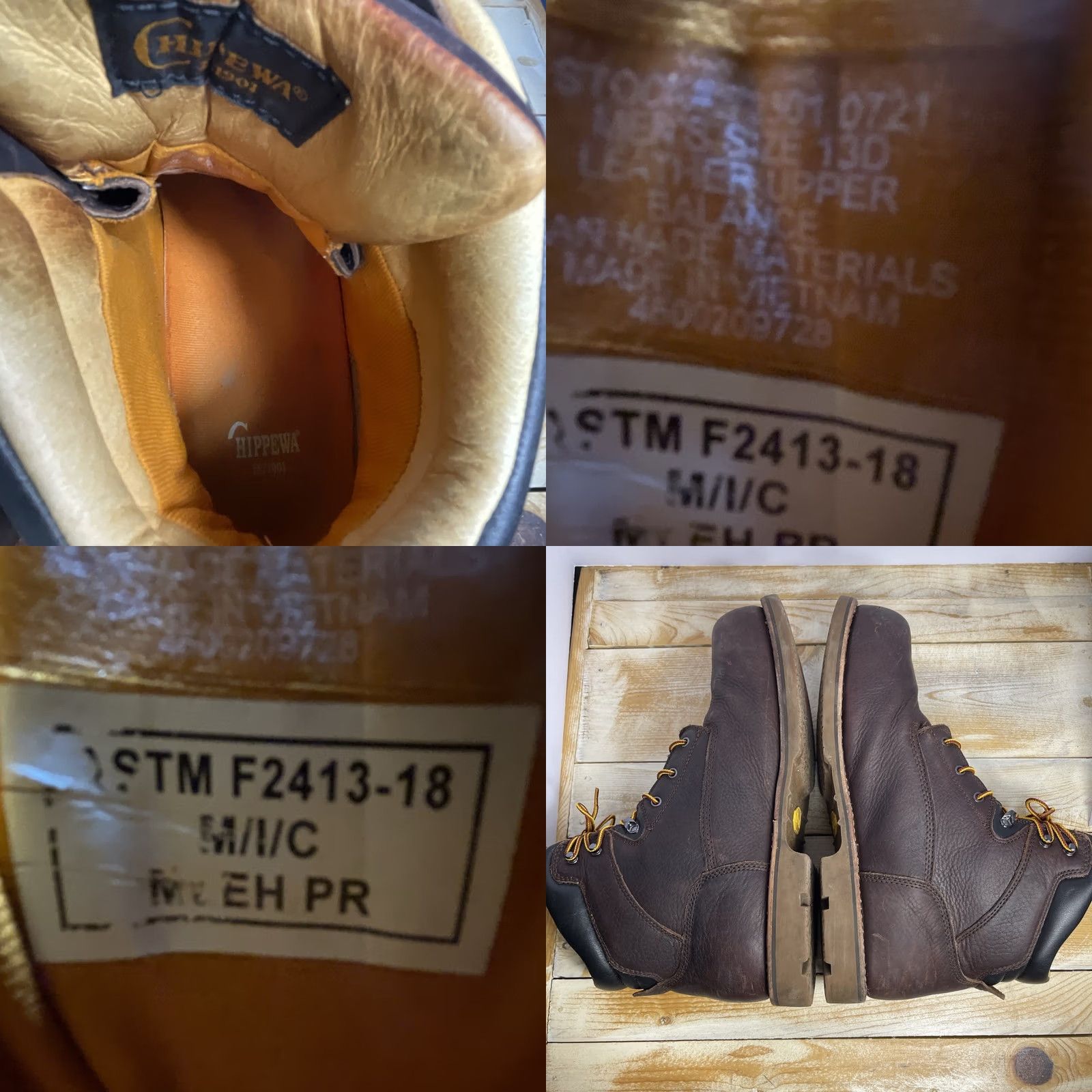 Chippewa Chippewa Boots Work Boots 13 D Leather Waterproof Composite Toe Met Guard CT PR Briar Brown Size US 13 / EU 46 - 10 Thumbnail