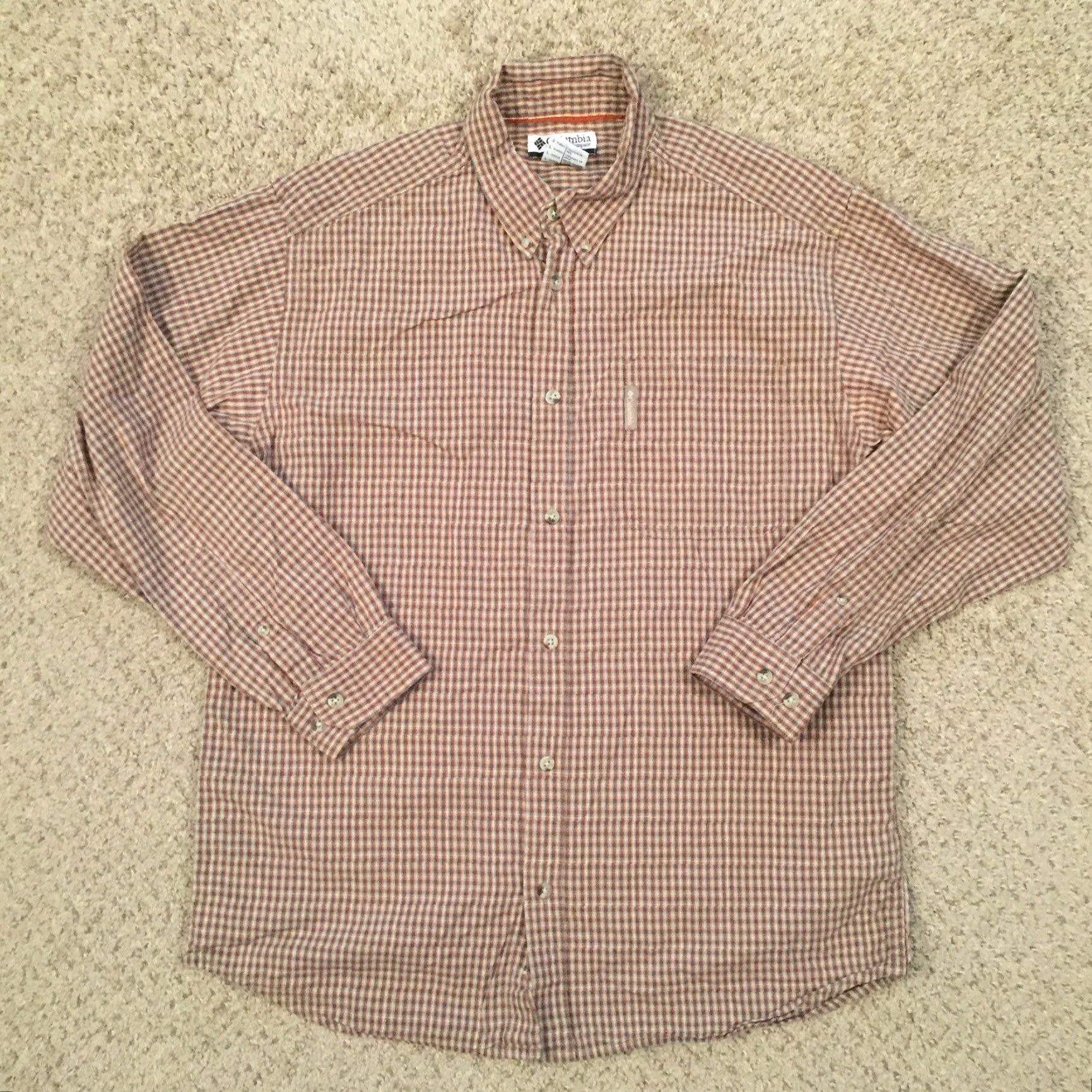 Vintage Columbia Shirt Mens Large Beige Plaid Long Sleeve Button-Down Outdoor Casual Size US L / EU 52-54 / 3 - 2 Thumbnail
