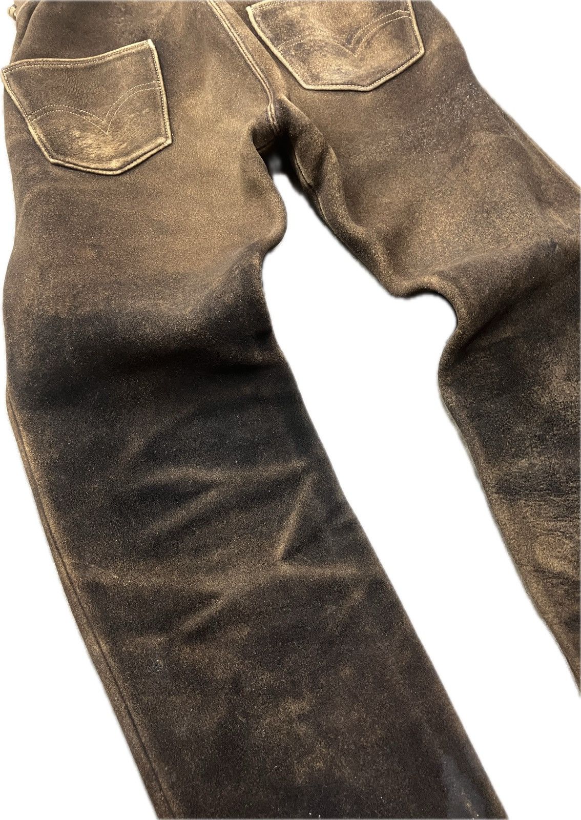 Levi's × Vintage 30’s Lace Back Leather Trousers Buckleback Lederhosen Size US 30 / EU 46 - 8 Thumbnail