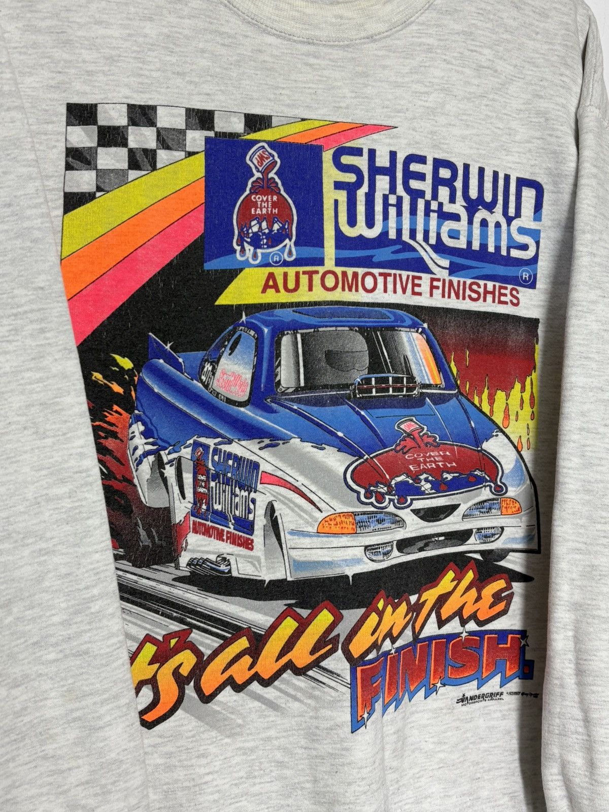 NASCAR Vintage 90s Nascar USA Boxy Crewneck Sweatshirt Size US L / EU 52-54 / 3 - 4 Thumbnail