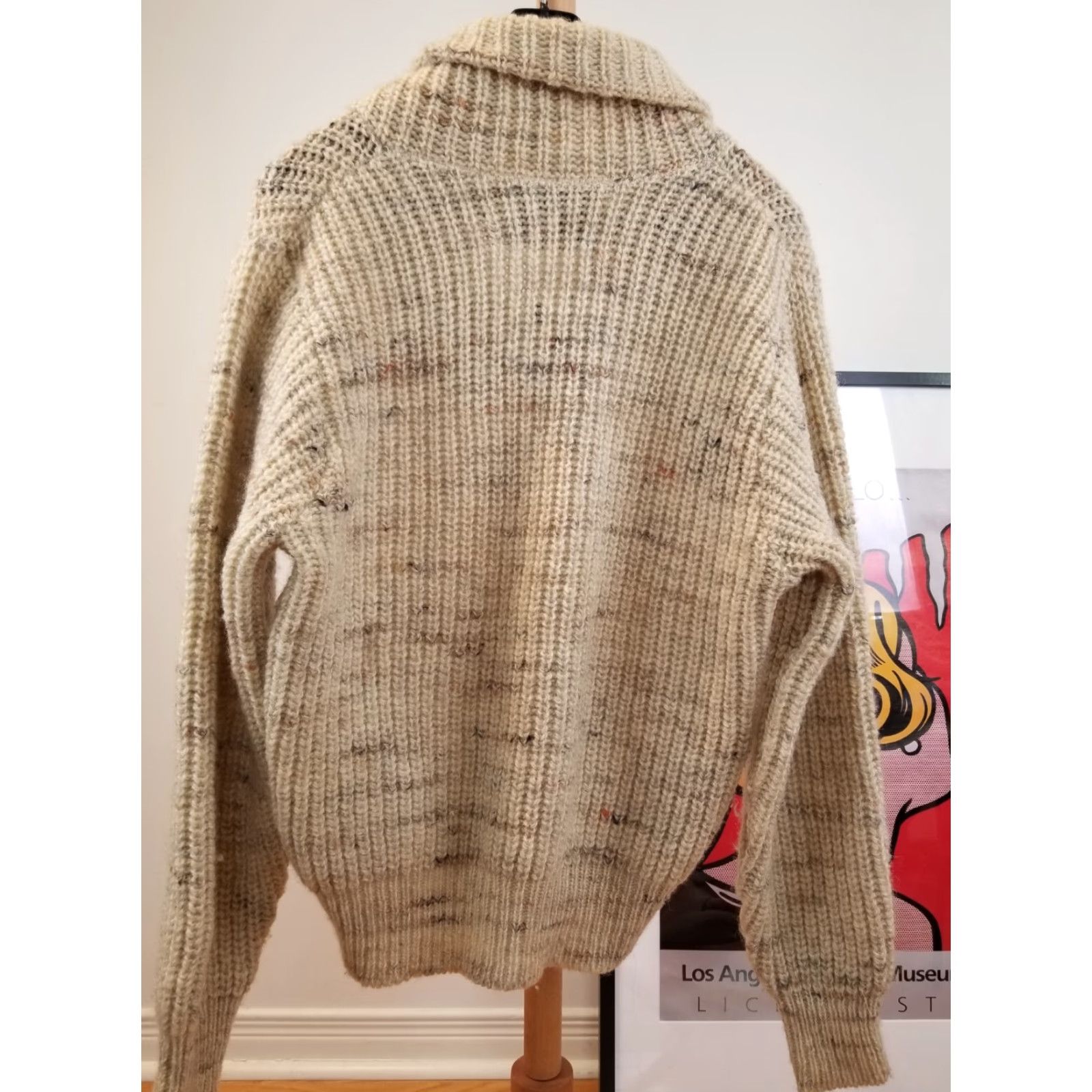 Vintage VINTAGE NORTH POINT ShEWl COLLAR WOOL SWEATER M WOMEN'S MEDIUM Beige Pullover 80's 18/18 23" SHLD TO CUFF 23" TOP TO BOTTOM Mens Womens Girls Boys Size M / US 6-8 / IT 42-44 - 5 Thumbnail