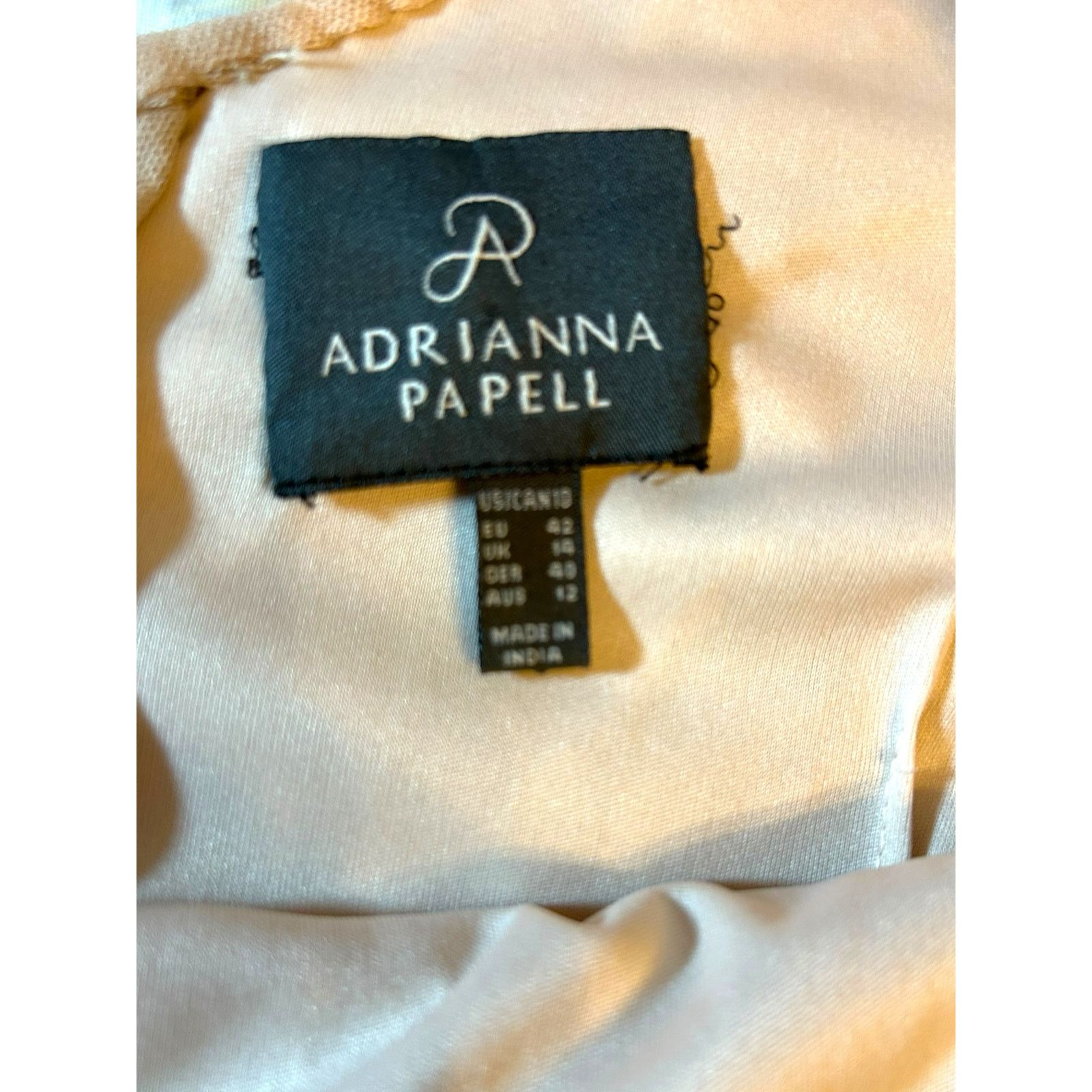 Adrianna Papell Adrianna Papell Blush Sequined Gown - Size 10 Size L / US 10 / IT 46 - 14 Thumbnail