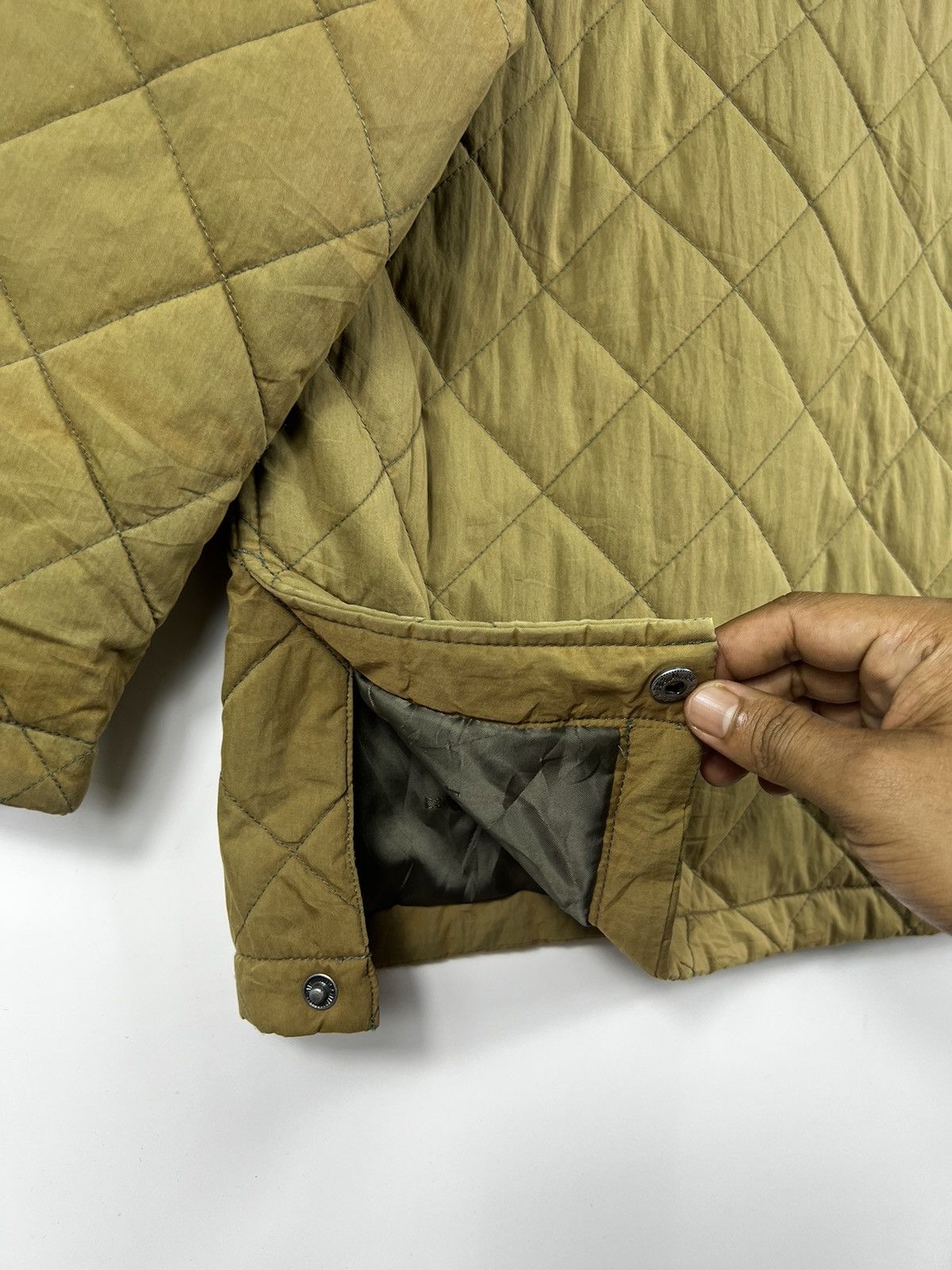 L.L. Bean 🔥 VTG OLIVE QUILTED SUNFADED L.L BEAN CORD COLLAR JACKET -M Size M / US 6-8 / IT 42-44 - 15 Thumbnail