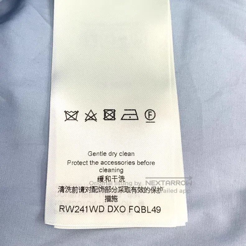 Louis Vuitton 24 Blue Cotton Lapel Single Breasted Long Sl