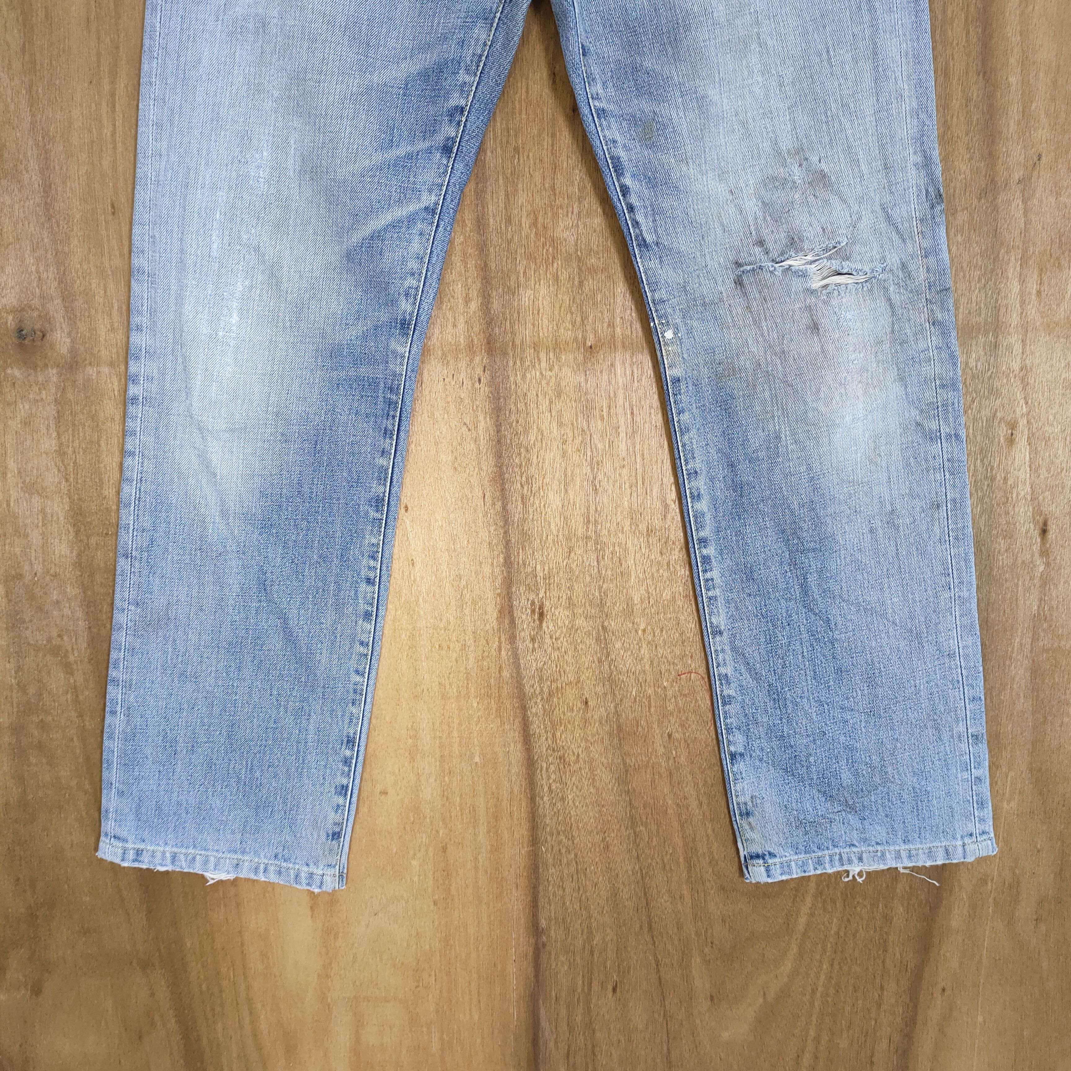 Japanese Brand JAPANES VINTAGE DISTRESSED JEAN DENIM PANTS Size US 32 / EU 48 - 3 Thumbnail