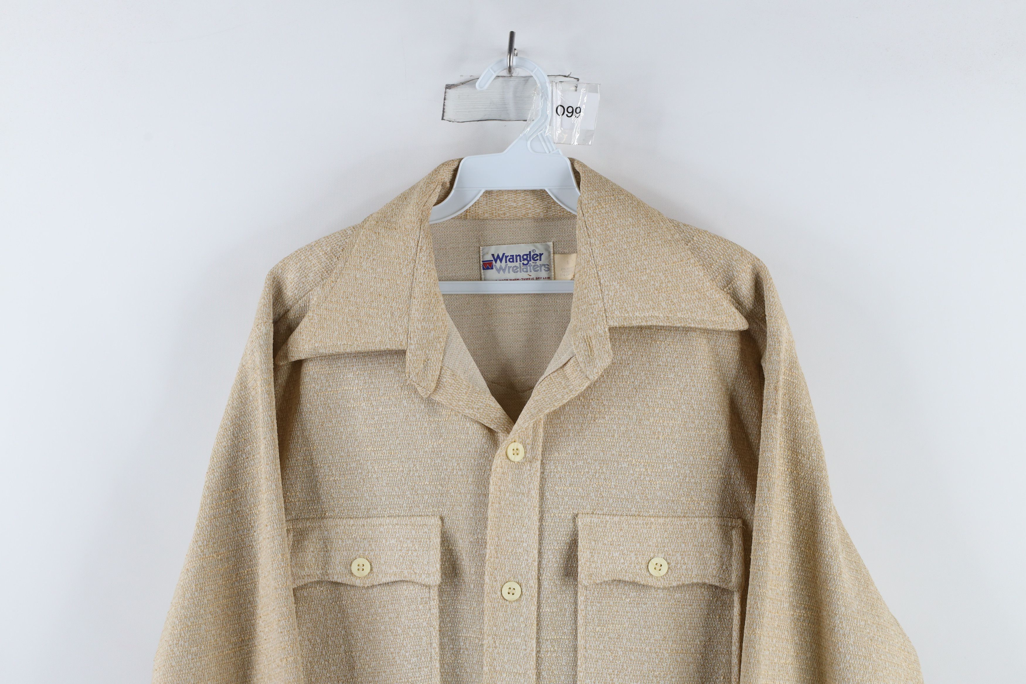 Vintage × Wrangler Vintage 70s Wrangler Knit Collared Western Button Shirt USA Size US L / EU 52-54 / 3 - 2 Thumbnail