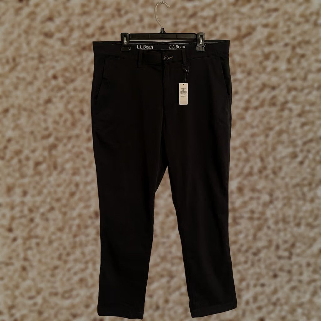 Vintage L.L. Bean Comfort Stretch Chino Pants Carbon Navy Blue Mens 38x34 Slim/Regular 34in Inseam Cotton Stretching Clean NWT Size US 38 / EU 54 - 1 Thumbnail