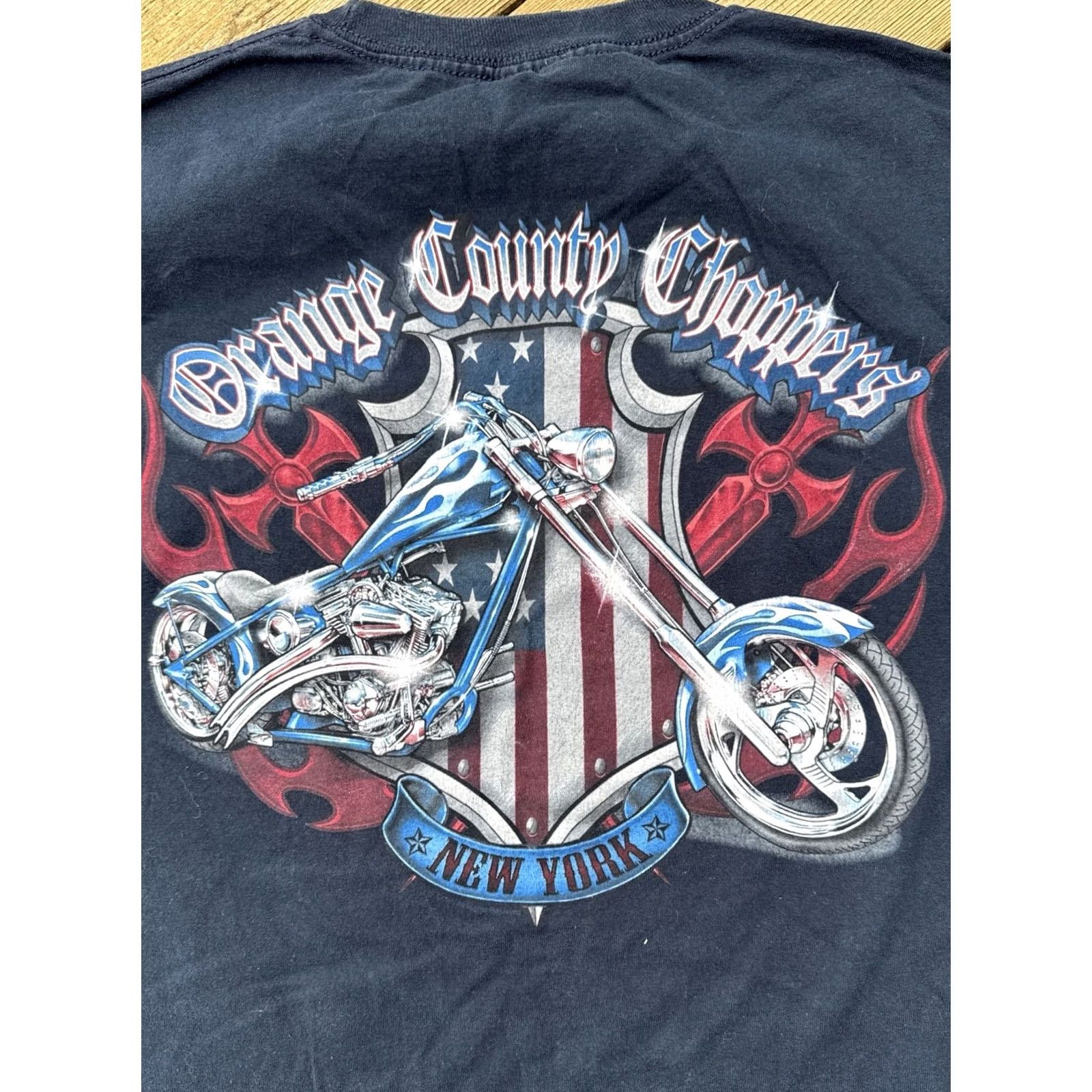 Vintage VINTAGE Orange County Choppers T Shirt OCC Long Sleeve Motorcycle Biker Flames XXL Blue 2000s Mens Size US XXL / EU 58 / 5 - 7 Thumbnail