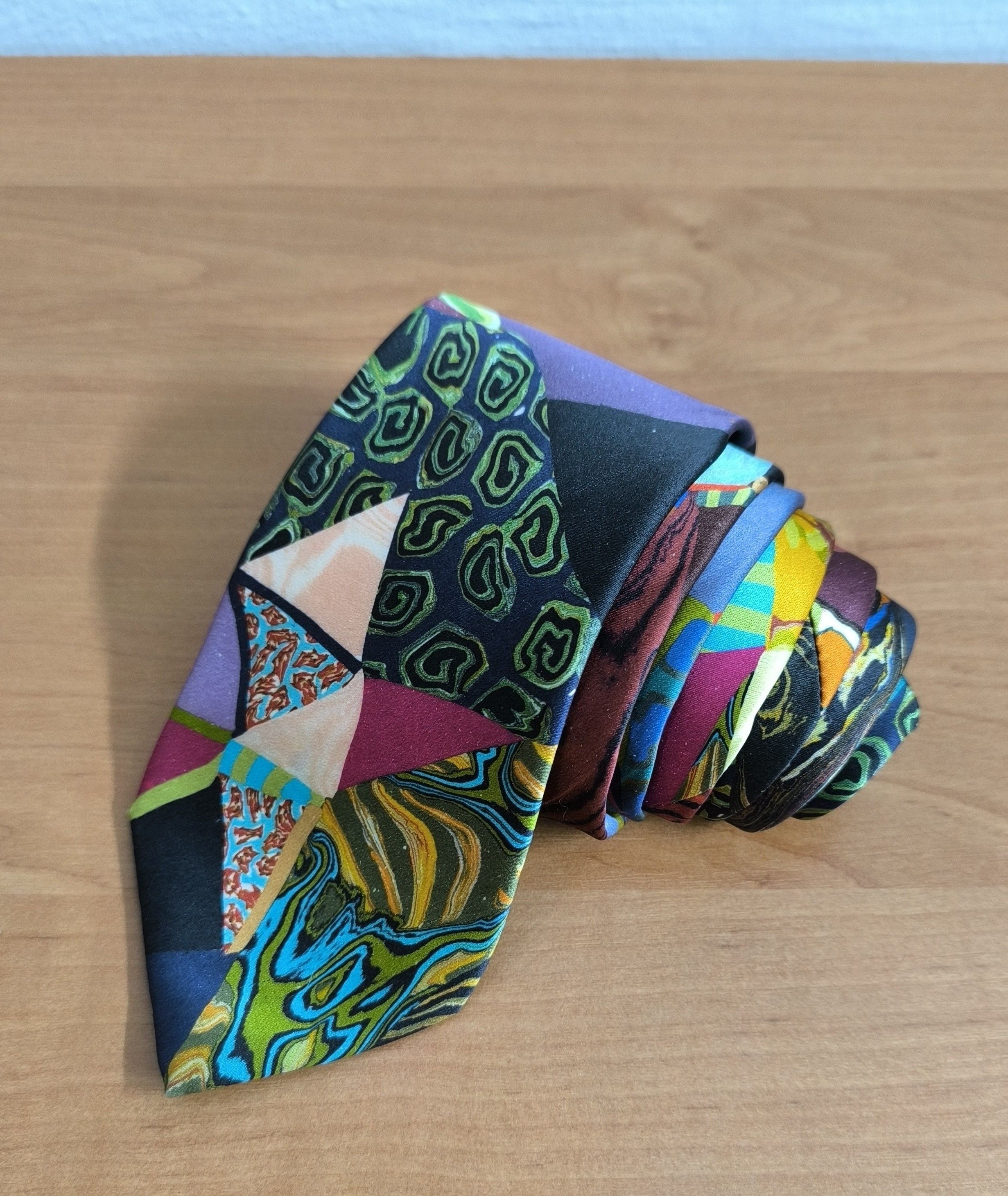 Yohji Yamamoto Yohji Yamamoto POUR HOMME Vintage Abstract Silk Tie Made in Size ONE SIZE - 3 Thumbnail