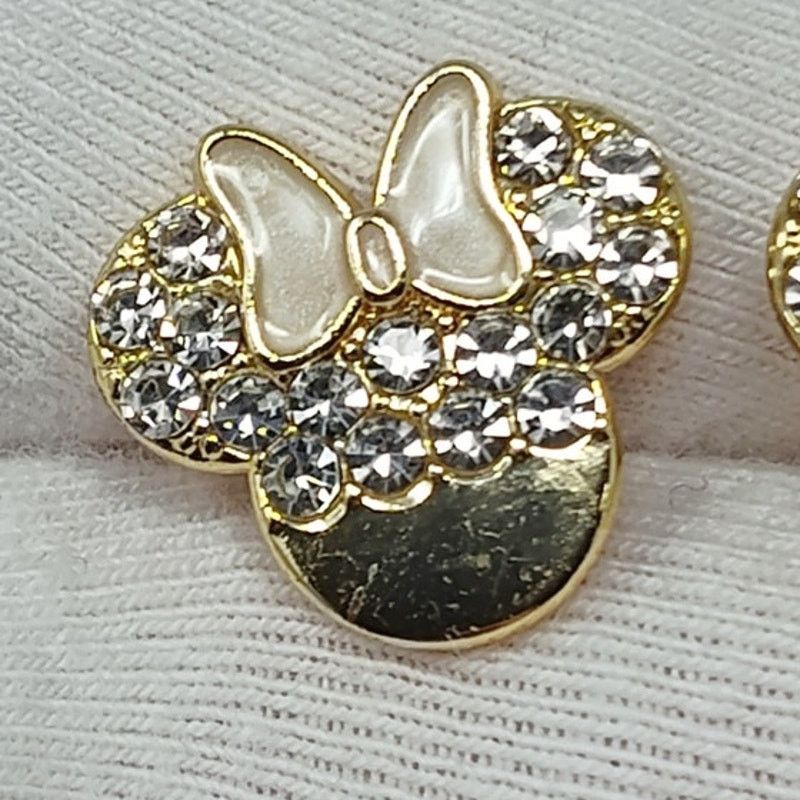 Disney Disney x BaubleBar Minnie Mouse Gold Tone Stud Earrings Size ONE SIZE - 6 Thumbnail