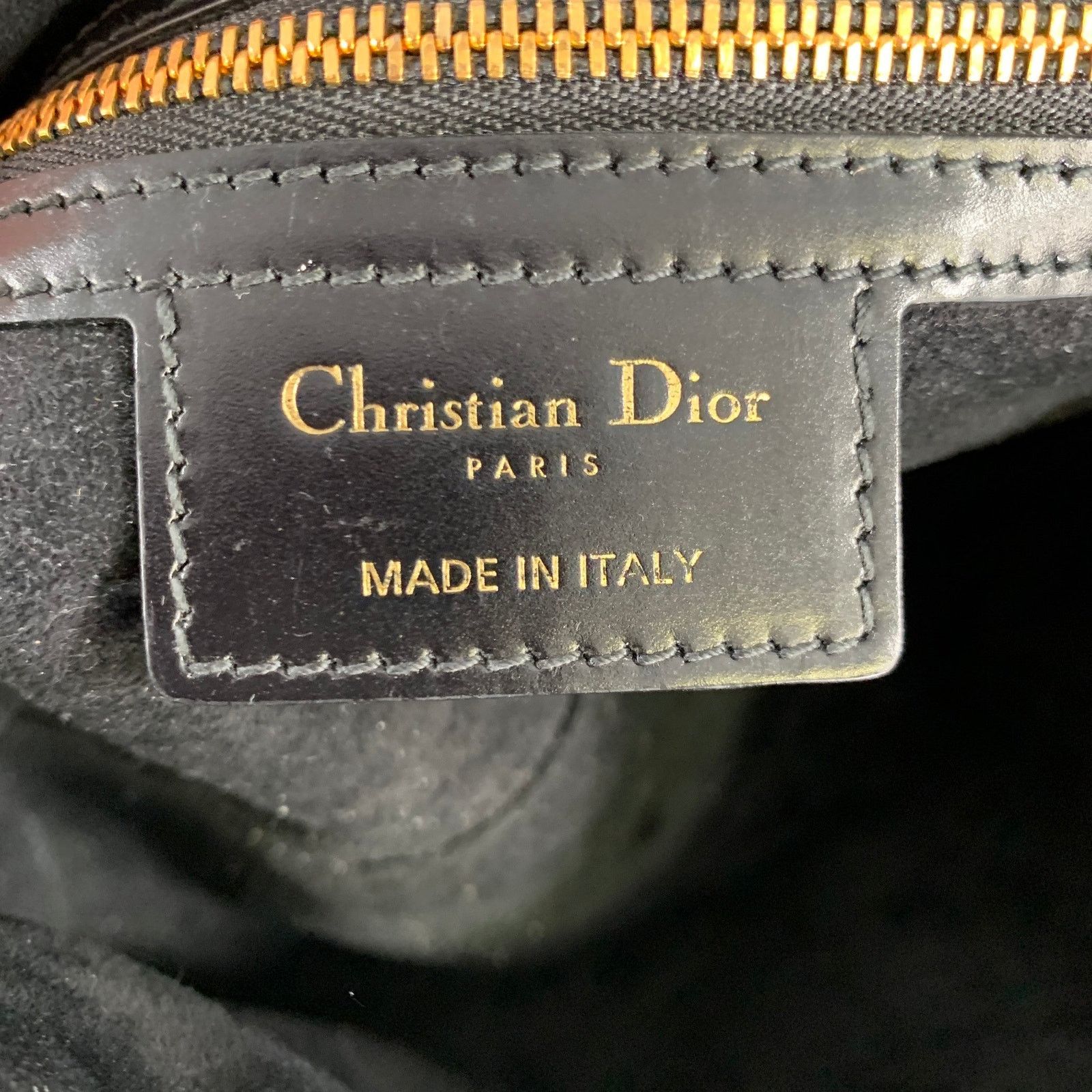 Dior CHRISTIAN DIOR Black Gold Cannage Leather Metal Bag Size ONE SIZE - 11 Thumbnail