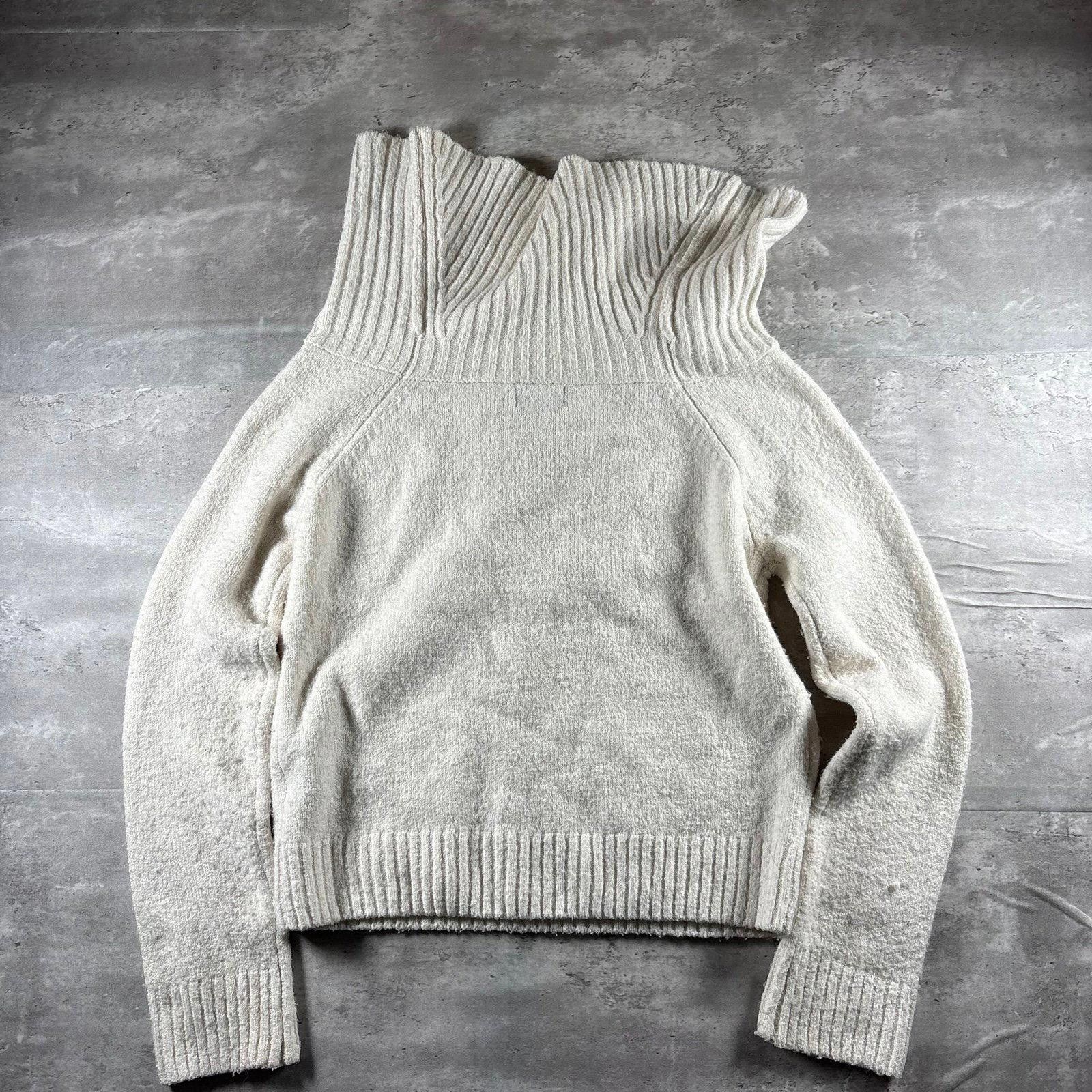 Zara Major Label Group Cream Chunky Knit Cowl Neck Sweater Size M / US 6-8 / IT 42-44 - 3 Thumbnail