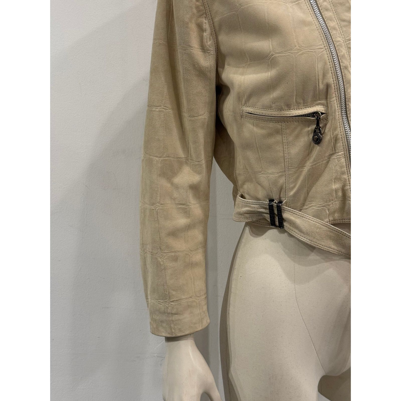 Versace A/W1994 Gianni Versace cropped crocodile leather jacket Size M / US 6-8 / IT 42-44 - 6 Thumbnail