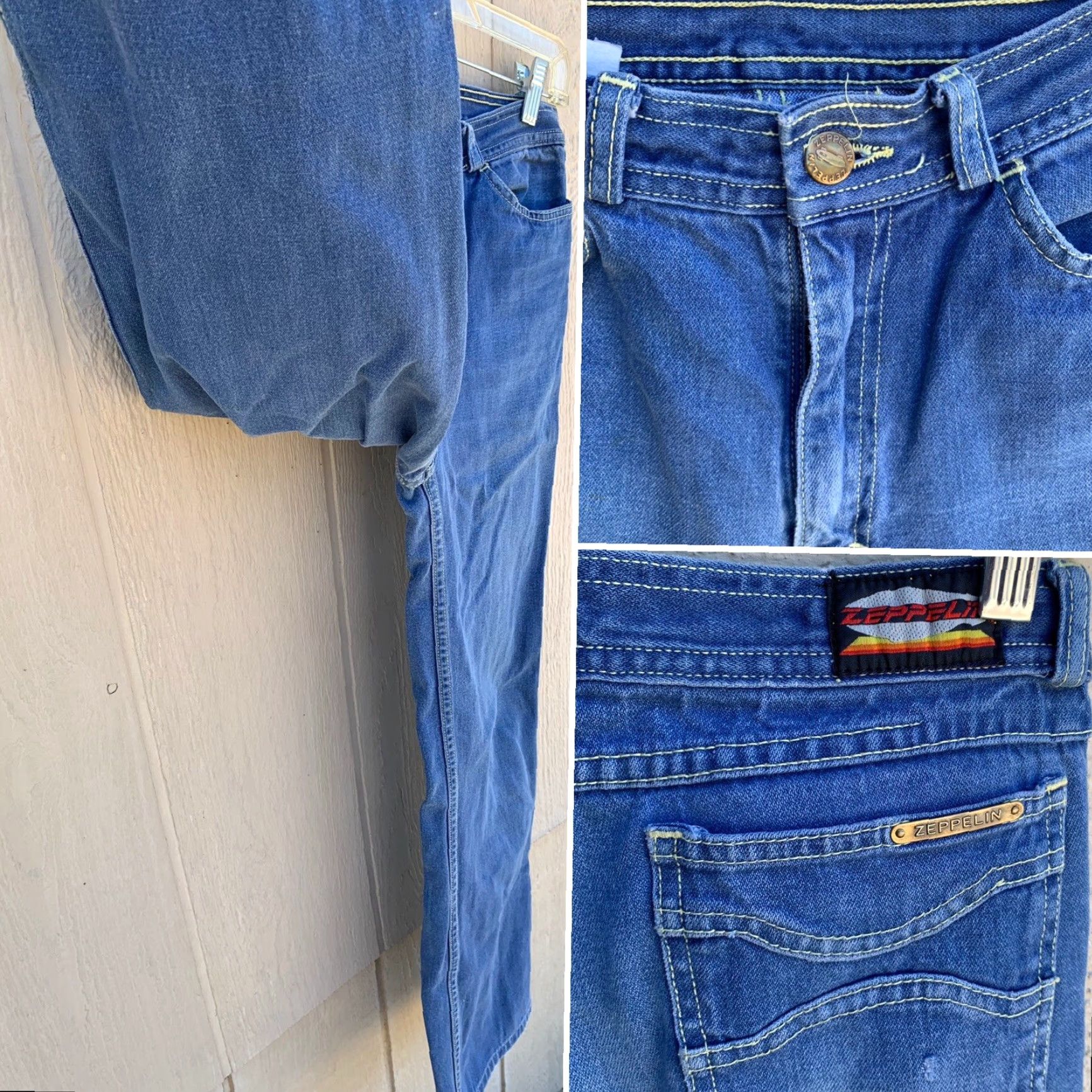 Vintage VINTAGE Zeppelin Jeans 31 X 37 28” Waist 30 1/2” Inseam Denim Blue 1970s 1970s Casual Mens Girls Boys Size 24" / US 00 / IT 34 - 7 Thumbnail