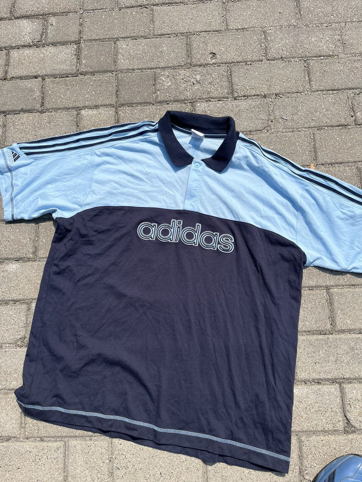 Adidas × Vintage Adidas retro vintage rugby shirt embroidered rare Size US XL / EU 56 / 4 - 2 Thumbnail