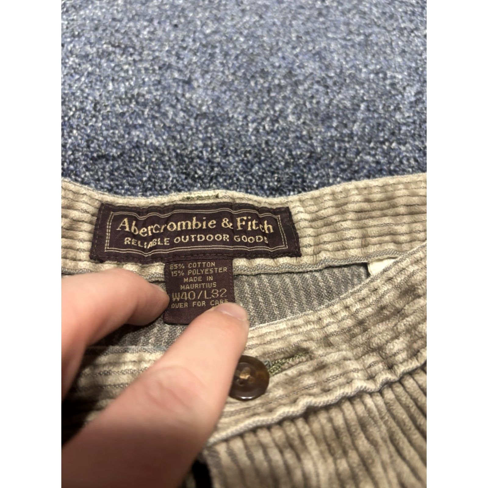 Abercrombie & Fitch VINTAGE Abercrombie & Fitch Pants Corduroy 40x32 Brown Relaxed Wide-Leg Men's Cotton Blend Polyester Chino Size US 40 / EU 56 - 3 Thumbnail