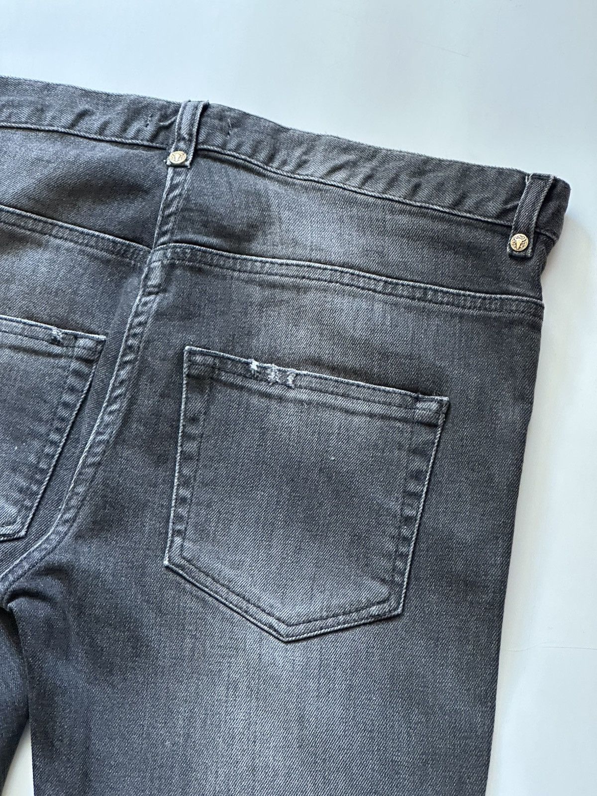 Balmain BALMAIN Decarnin SS2011 Distressed Skinny Gray Denim Jeans Size US 29 - 22 Thumbnail