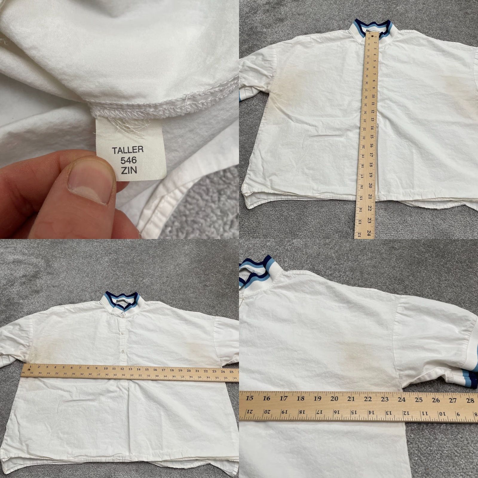 Zara Zara Trafaluc Collection Oversized Shirt Womens Large White Blue 1/2 Button Size L / US 10 / IT 46 - 8 Thumbnail