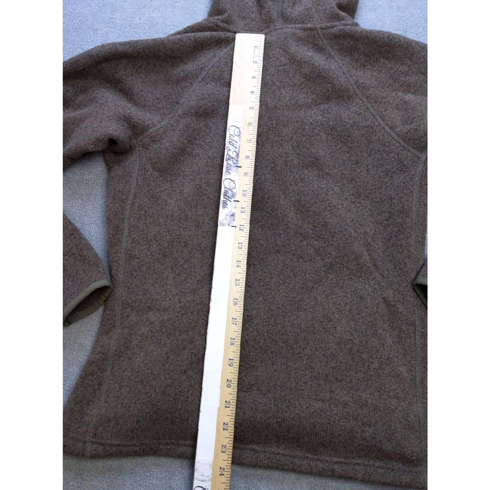 The North Face VINTAGE North Face Sweater Womens Large Brown Button Pullover Hoodie Zip Pockets Fleece Size L / US 10 / IT 46 - 6 Thumbnail