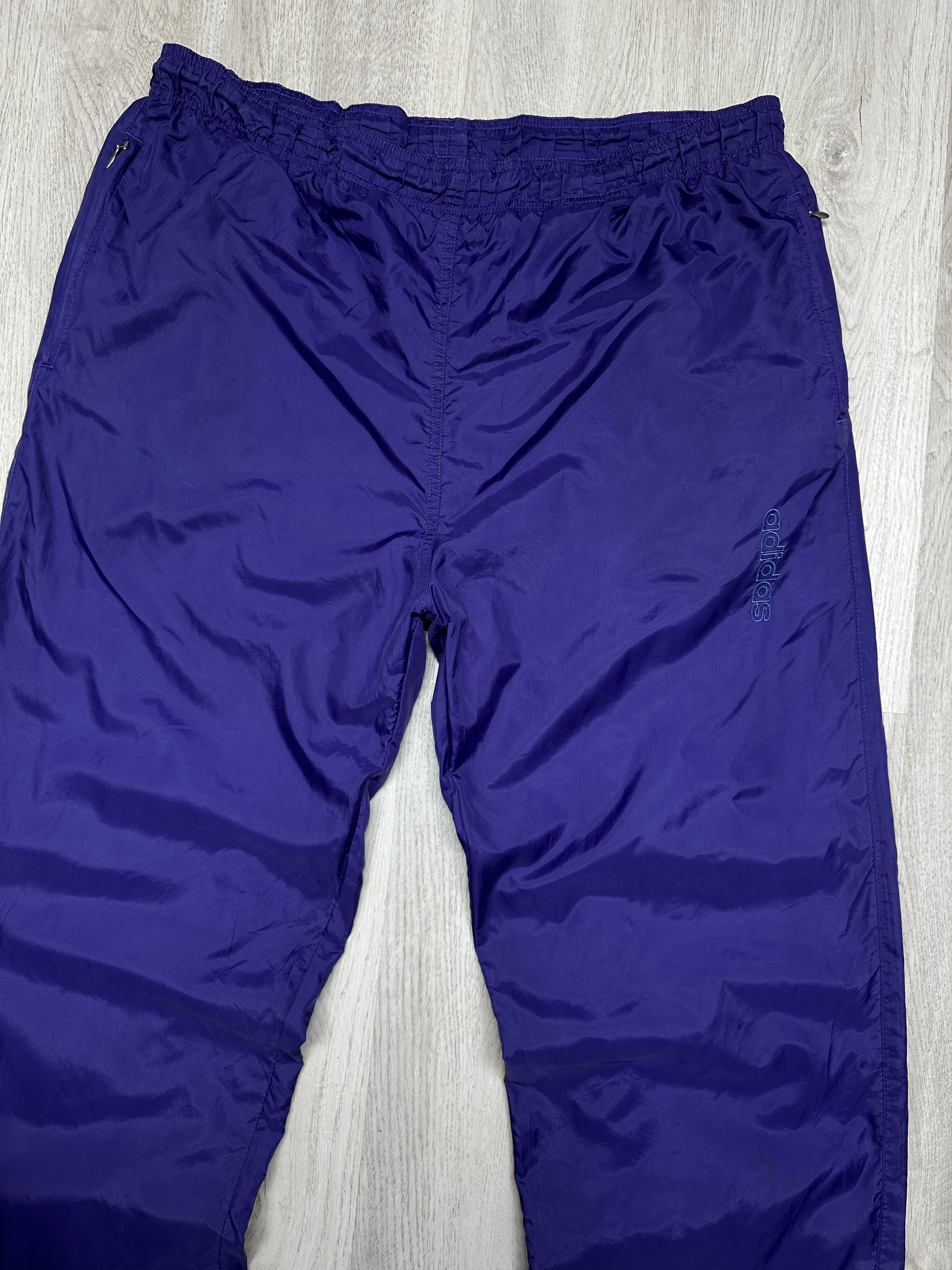 Adidas Adidas 90s Vintage Nylon Mens Track Pants Size US 34 / EU 50 - 2 Thumbnail