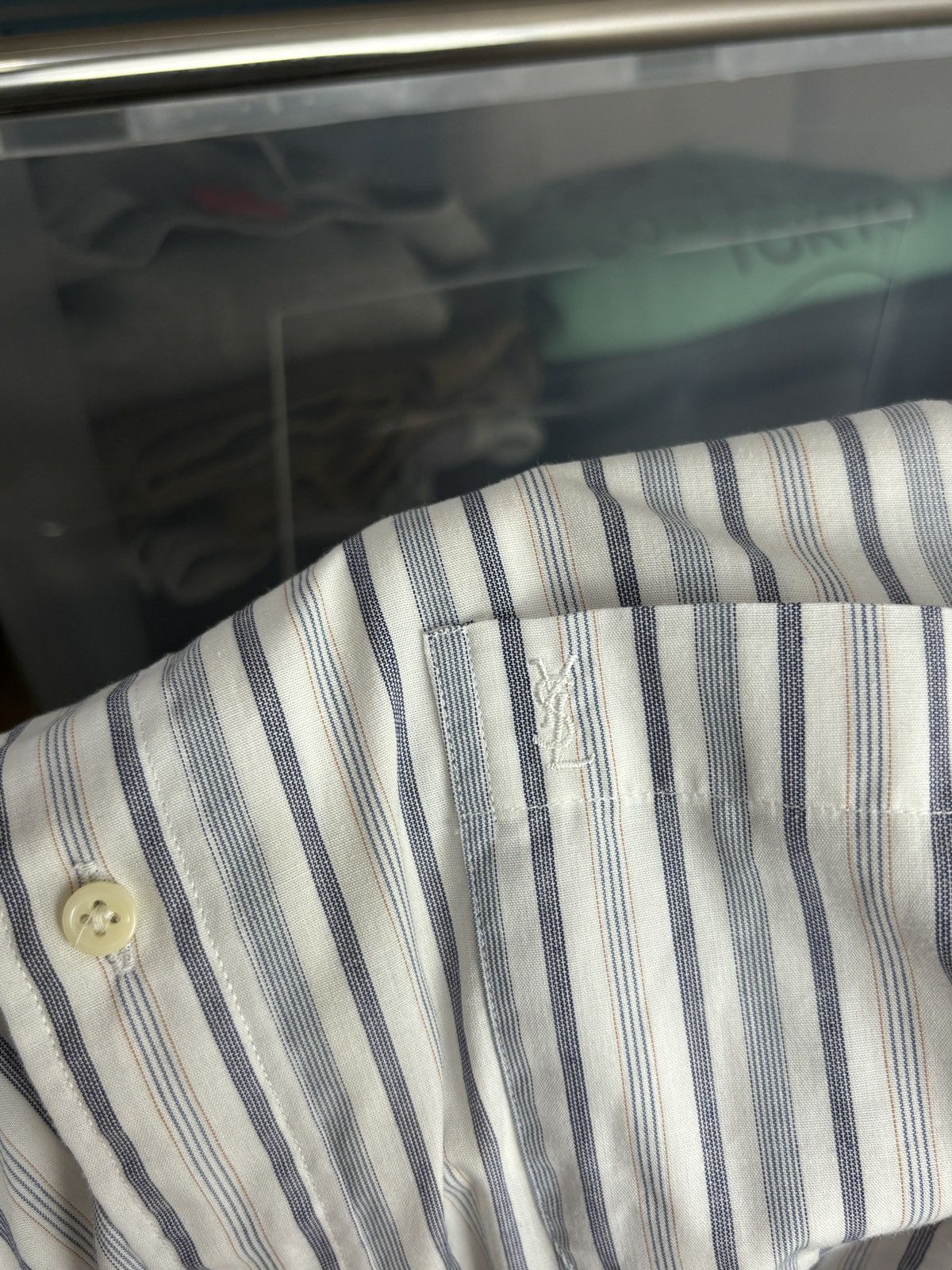 Yves Saint Laurent Yves Saint Laurent Vintage Striped Shirt Size US M / EU 48-50 / 2 - 4 Thumbnail