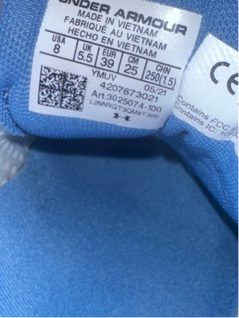 Under Armour Women’s Under Armour Running Shoes Size 8 White Blue Size US 8 / IT 38 - 5 Thumbnail