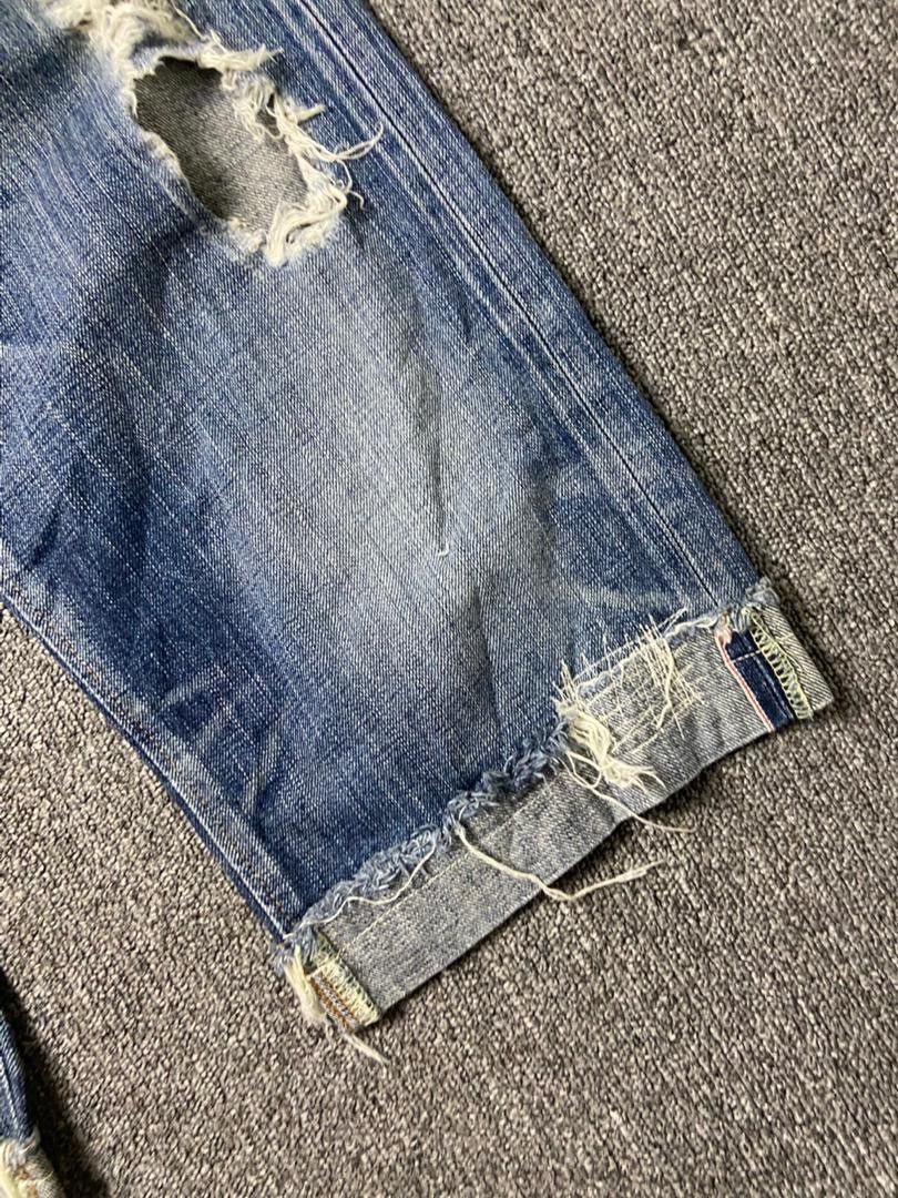 Edwin Edwin Distressed Ripped Crop Jeans (197) Size US 34 / EU 50 - 11 Thumbnail