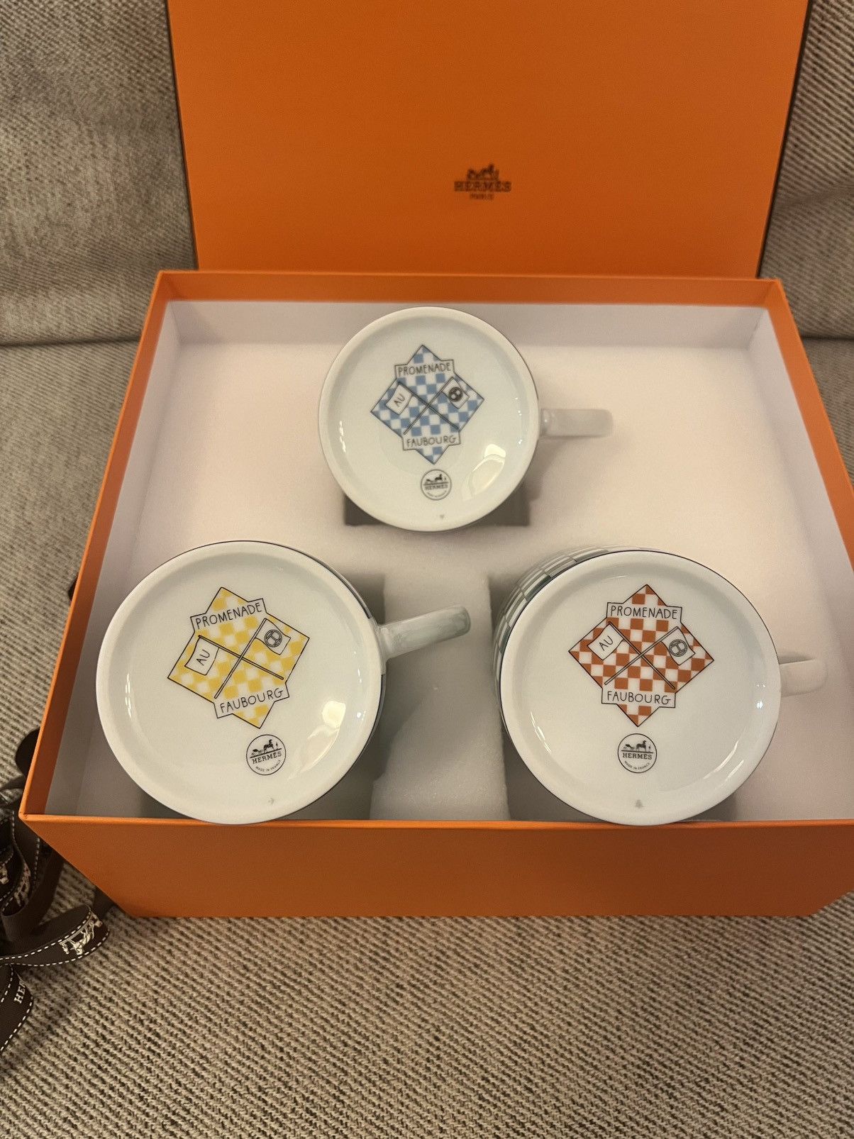 Hermes Hermes “Promenade Au Faubourg” Set of 3 Mugs Size ONE SIZE - 5 Thumbnail