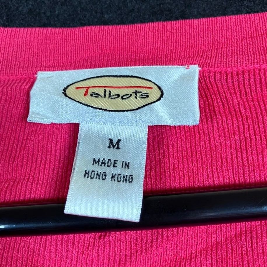 Talbots Talbots Womens Sweater Pink Cardigan V Neck 3/4 Sleeve Button Front Medium Size M / US 6-8 / IT 42-44 - 6 Thumbnail
