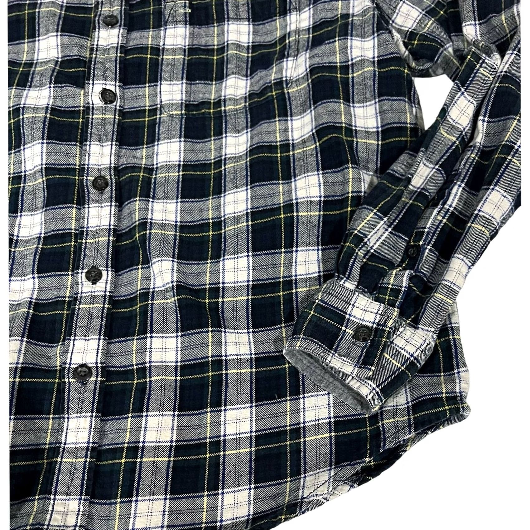 Eddie Bauer Eddie Bauer Men’s Large Plaid Flannel Shirt Blue Green Scotch Button-Front, Cotton, Long Sleeve, Collared, Regular Fit, Size L, Men's Shirt Size US L / EU 52-54 / 3 - 3 Thumbnail