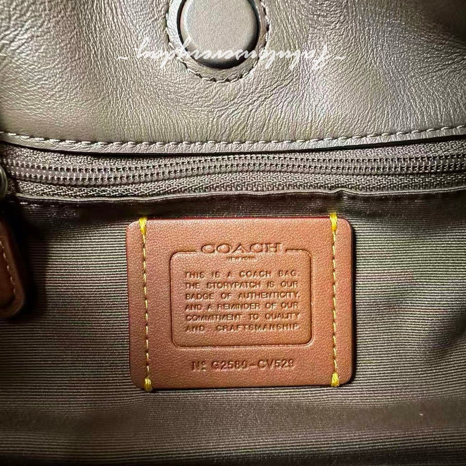 Coach Coach Faye Shoulder Bag Ruching In Leather/Gold/Dark Stone Size ONE SIZE - 10 Thumbnail