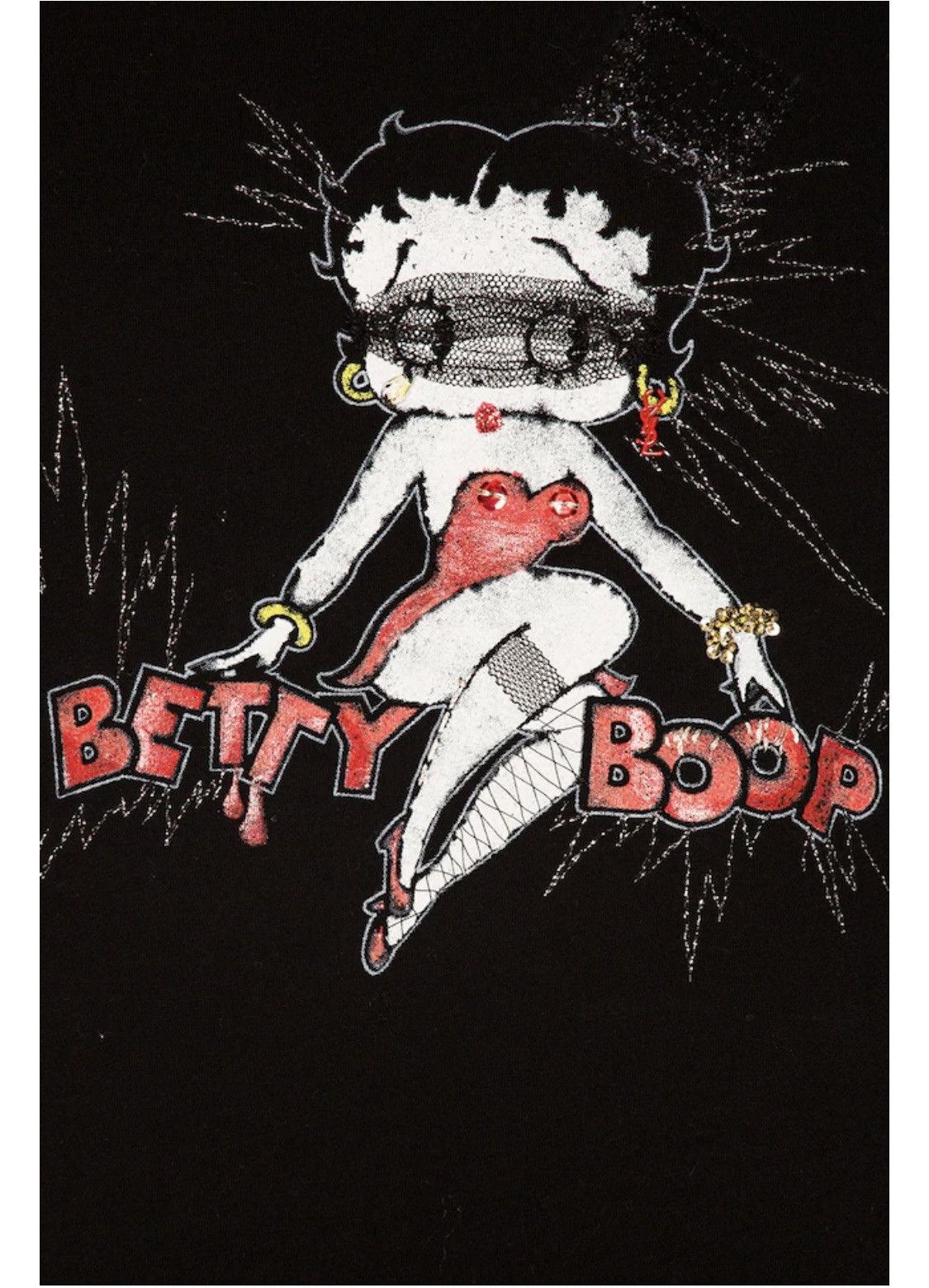 Saint Laurent Paris SAINT LAURENT Betty Boop Embroidered Tee M Size US M / EU 48-50 / 2 - 1 Thumbnail