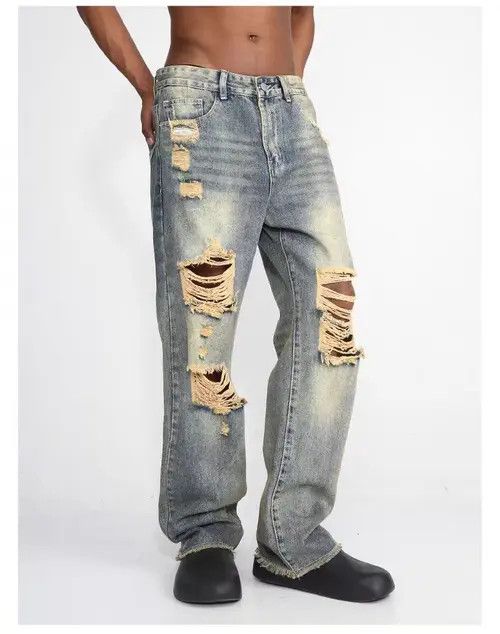 Jean Tsukiko x Maiko y2k washed faded loose baggy jeans Size US 30 / EU 46 - 3 Thumbnail