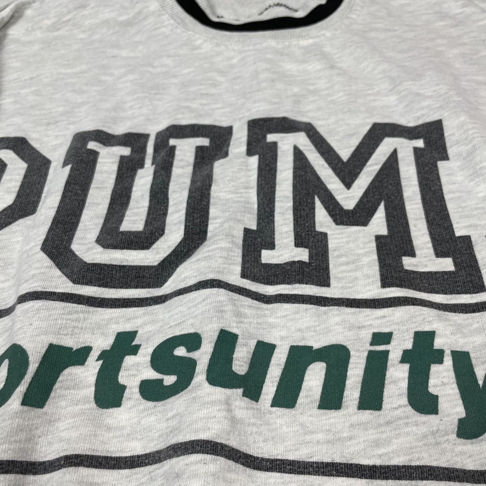 Puma × Vintage Puma Men's Heather Gray Cotton Pullover Sweatshirt Medium Size US M / EU 48-50 / 2 - 2 Thumbnail