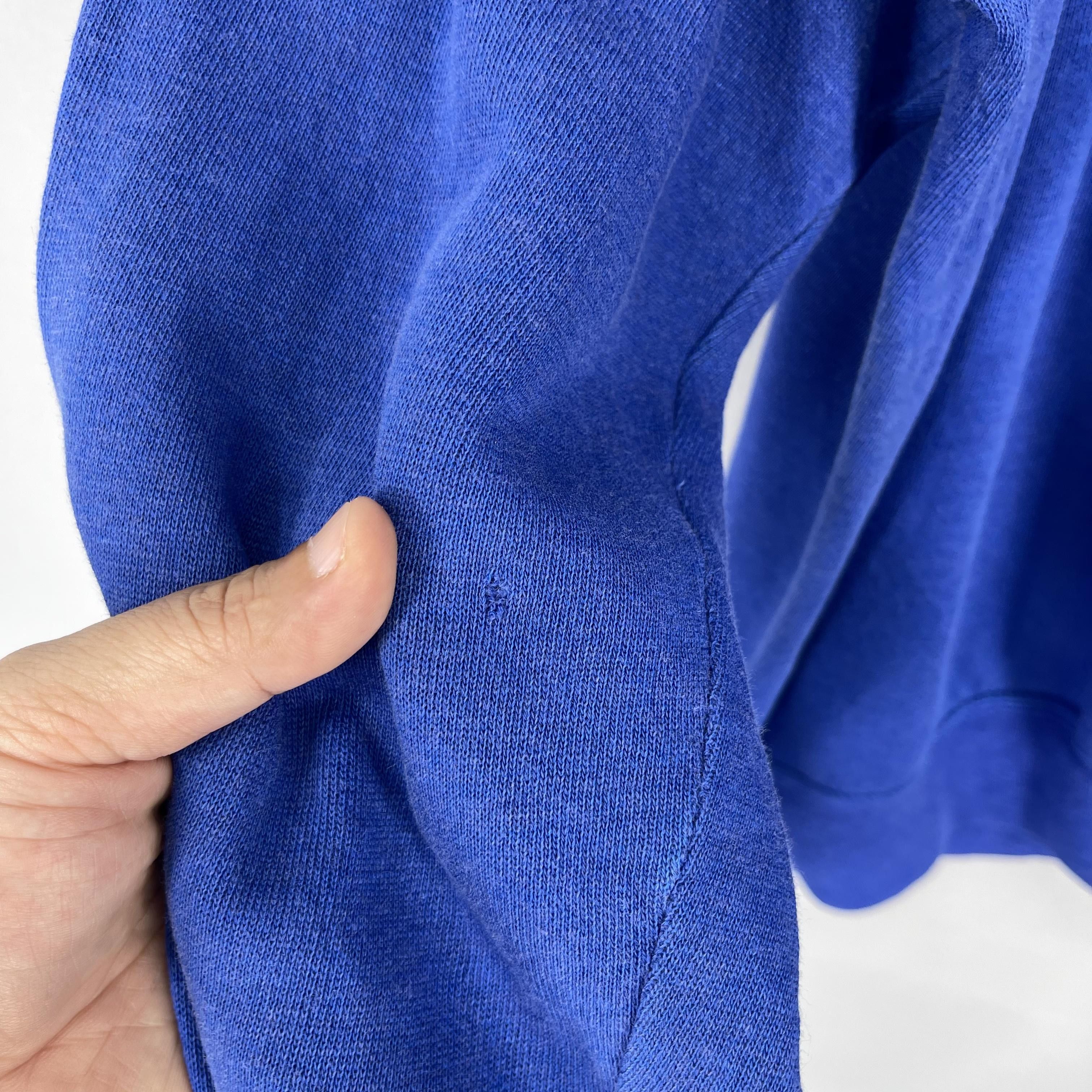 Vintage Vintage 1990s Plain Blue Sweatshirt Made In Usa Size US XXL / EU 58 / 5 - 8 Thumbnail