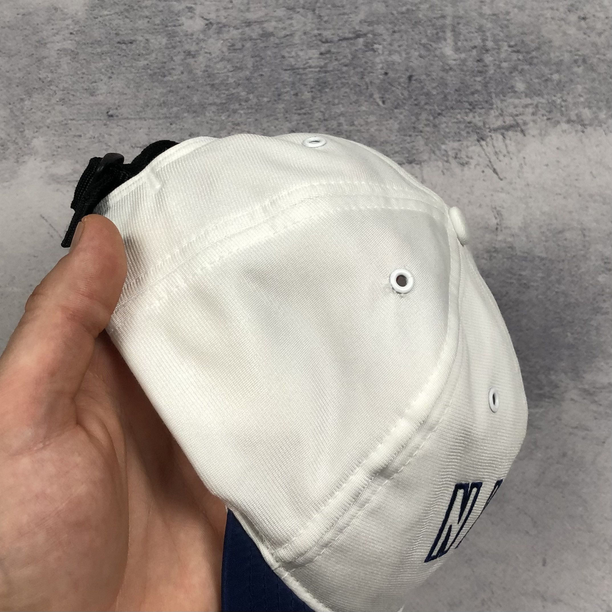Nike Y2K Nike Centre Script Swoosh Logo Blue White Vintage Cap Size ONE SIZE - 6 Thumbnail
