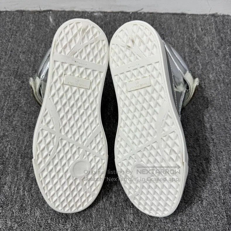 Vintage Giuseppe Zanotti Silver High-Top Sneakers. Size US 8.5 / EU 41-42 - 4 Thumbnail