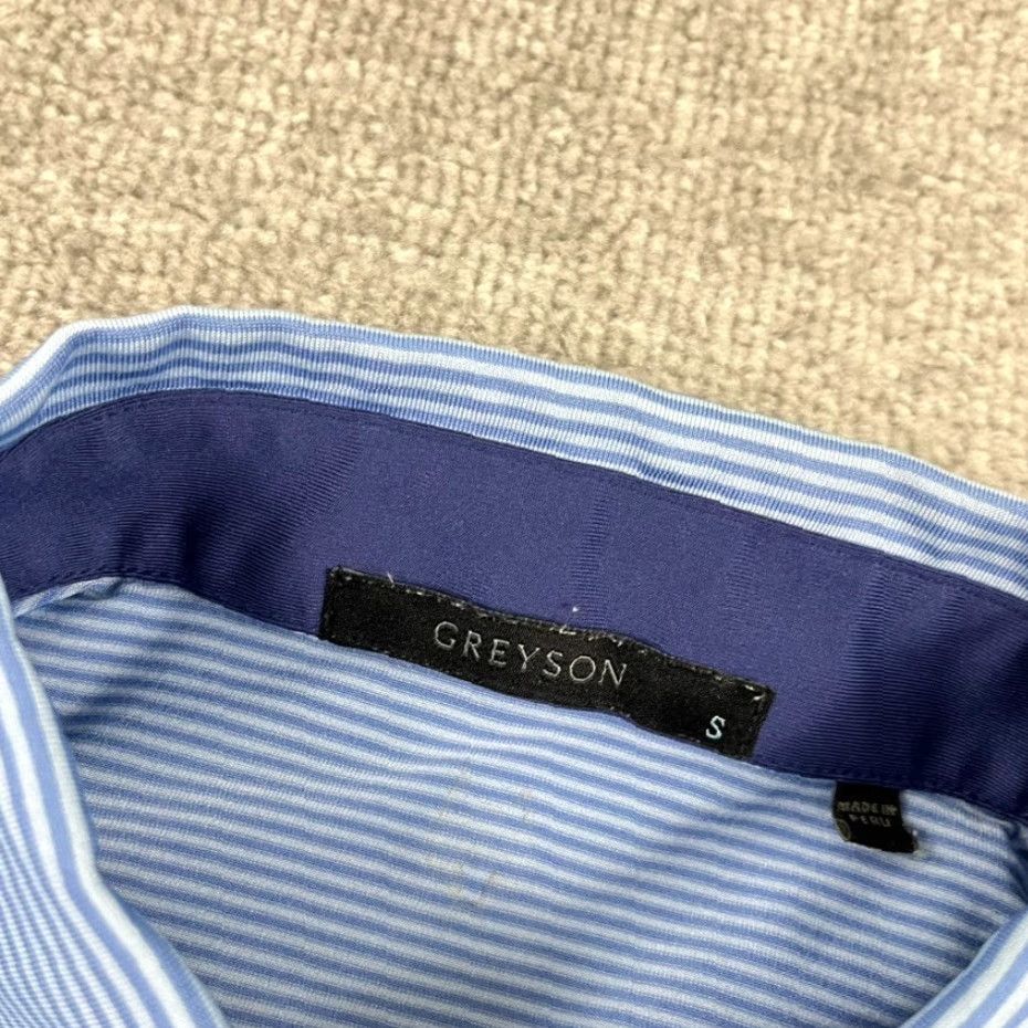 Vintage Greyson Polo Shirt Men Small Blue Striped Performance Overbook Golf Club Stretch Polo Shirt S Mens Blue Striped Performance Overbook Golf Club Stretch Size US S / EU 44-46 / 1 - 3 Thumbnail