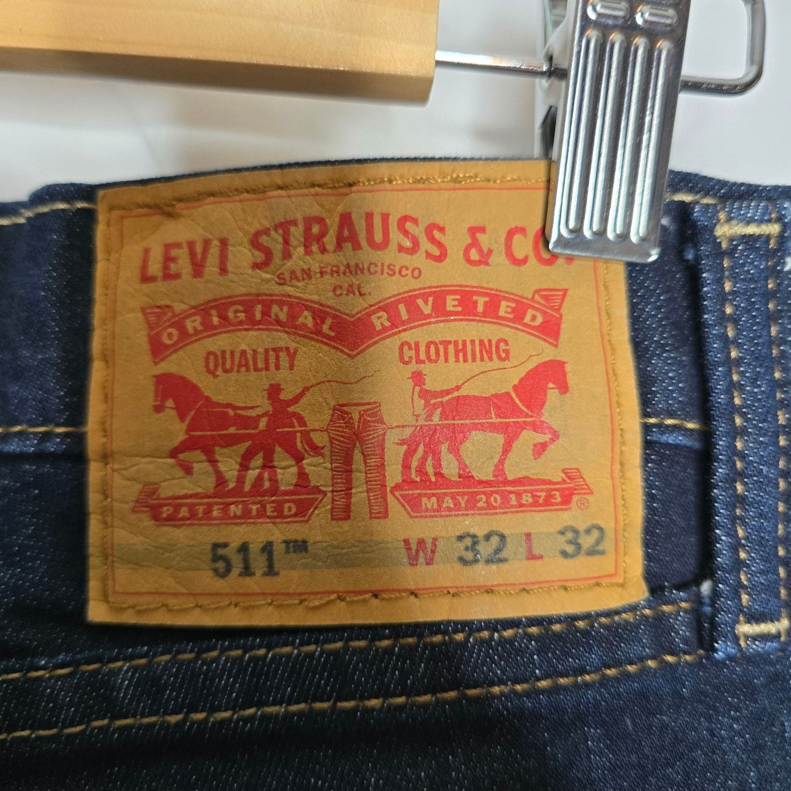 Levi's Men's Levi's 501 Dark Wash Blue Denim Jeans Size W32 L32 Size US 32 / EU 48 - 5 Thumbnail