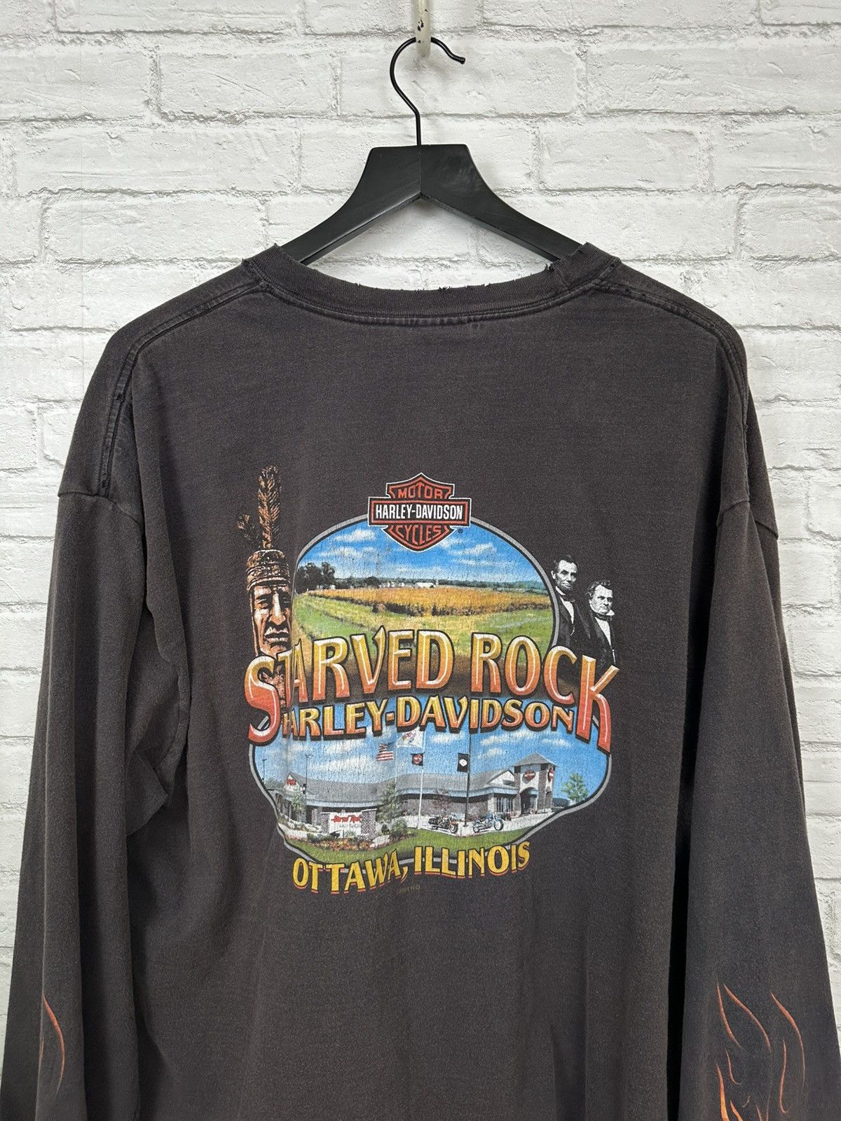 Harley Davidson (XXL) ABSOLUTELY THRASHED & FADED Harley Davidson Longsleeve Size US XXL / EU 58 / 5 - 13 Thumbnail