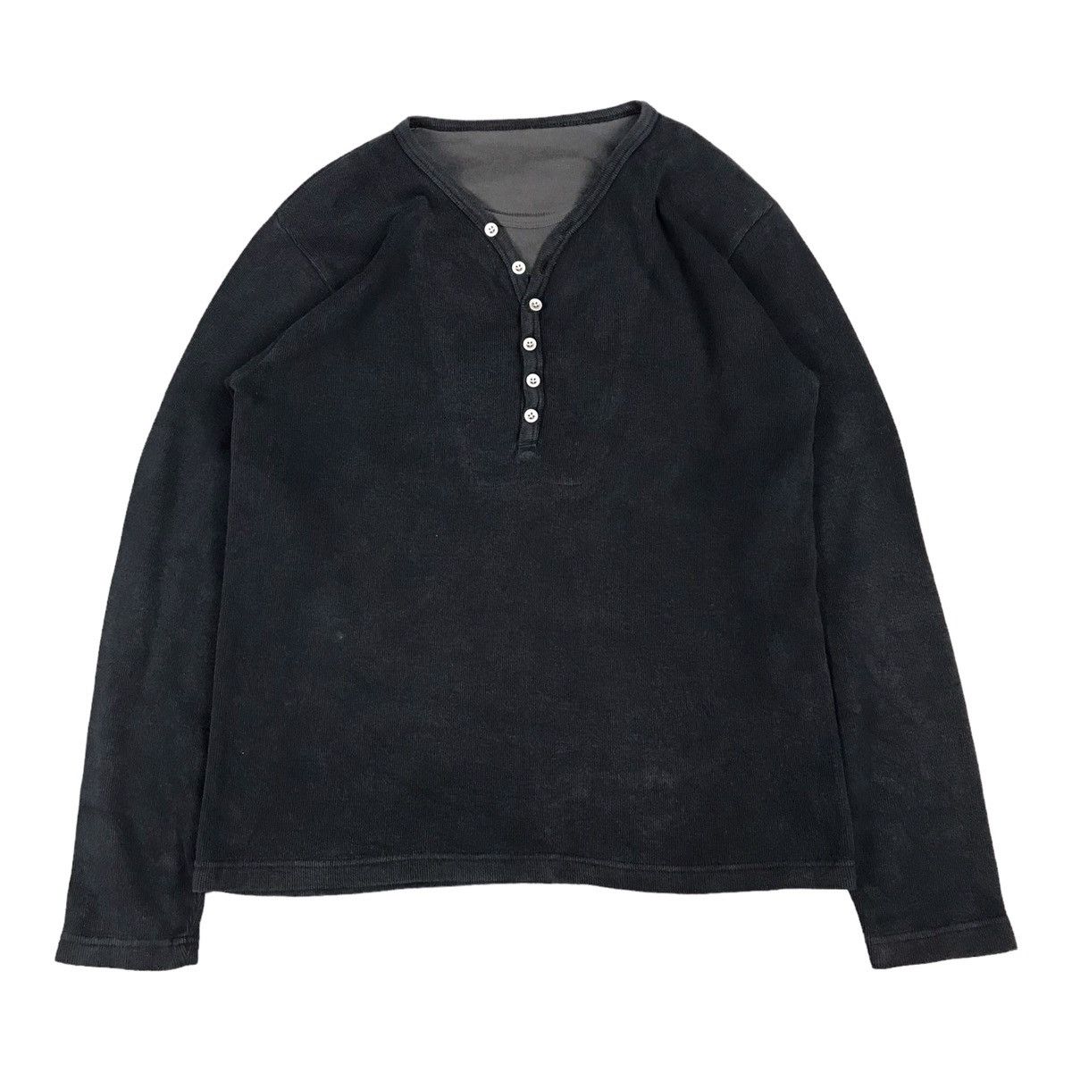 If Six Was Nine × Japanese Brand × KMRii DOUBLE COLLAR BUTTON STYLE PUNK JAPAN LONG SLEEVE SHIRT Size US S / EU 44-46 / 1 - 1 Thumbnail