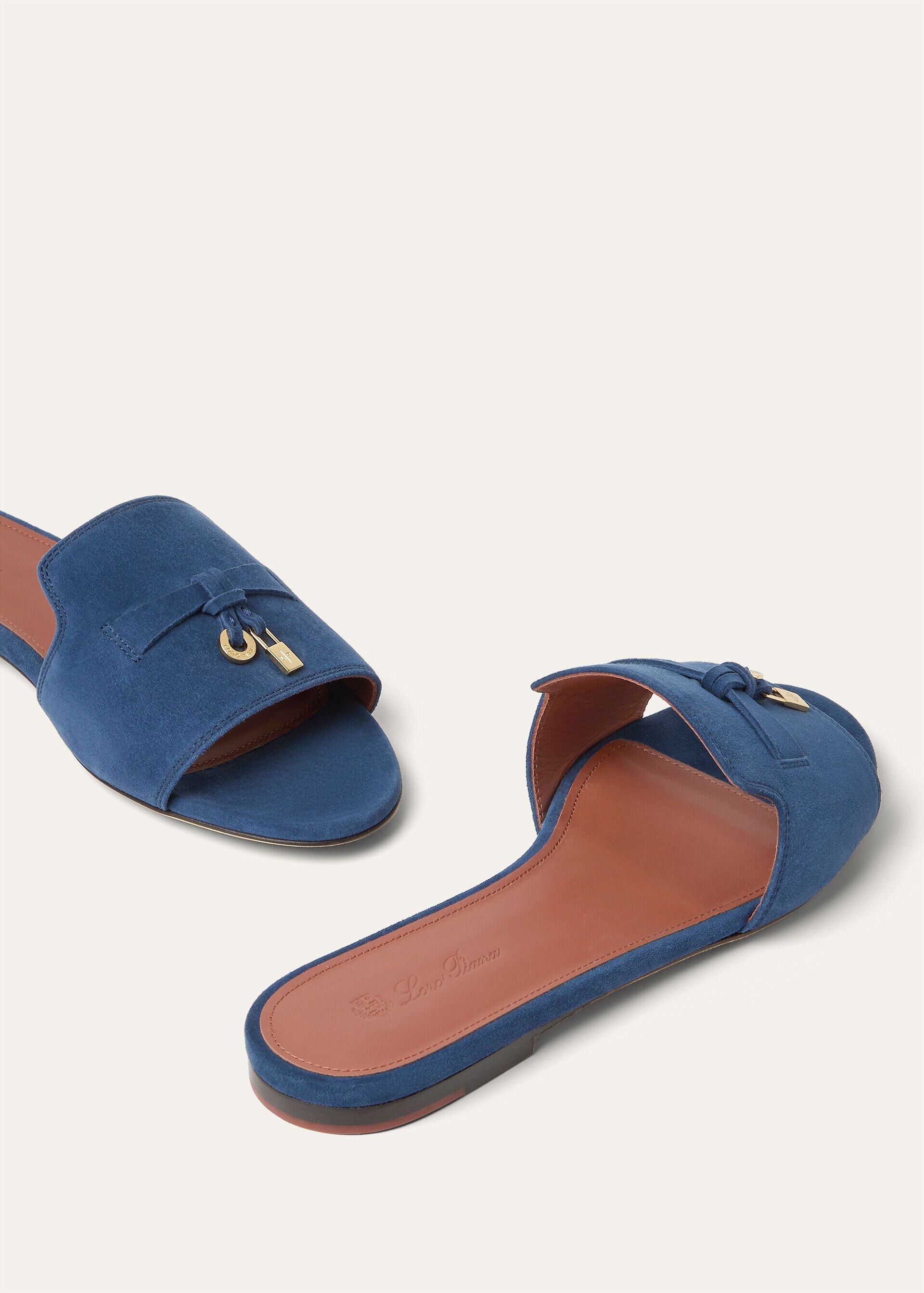 Loro Piana os11x0326 FAI5580 Summer Charms Sandals in Ocean Cavern Size US 9 / IT 39 - 6 Thumbnail