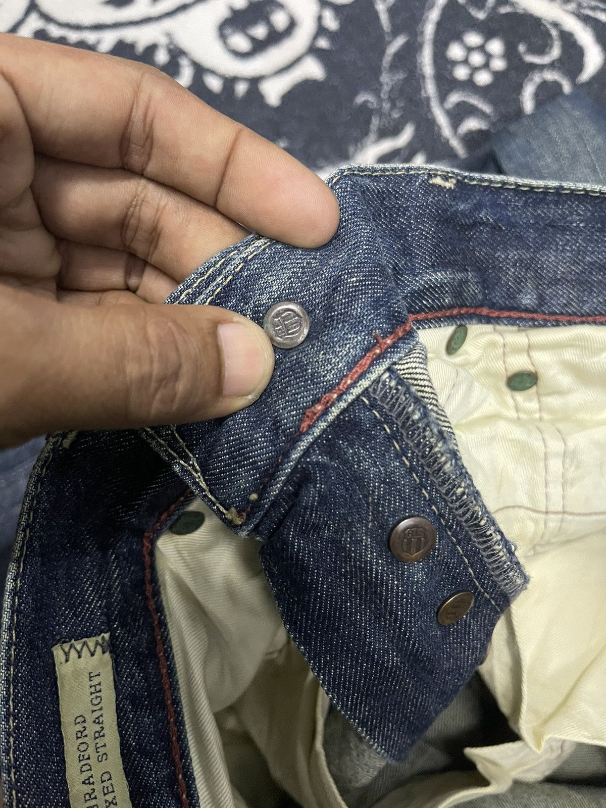 Japanese Brand 2000s PJC RALPH LAUREN DISTRESSED JEANS Size US 30 / EU 46 - 12 Thumbnail