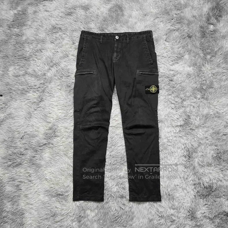 Stone Island Stone Island Dark Gray Washed Distressed Work Pants Size US 34 / EU 50 - 1 Thumbnail